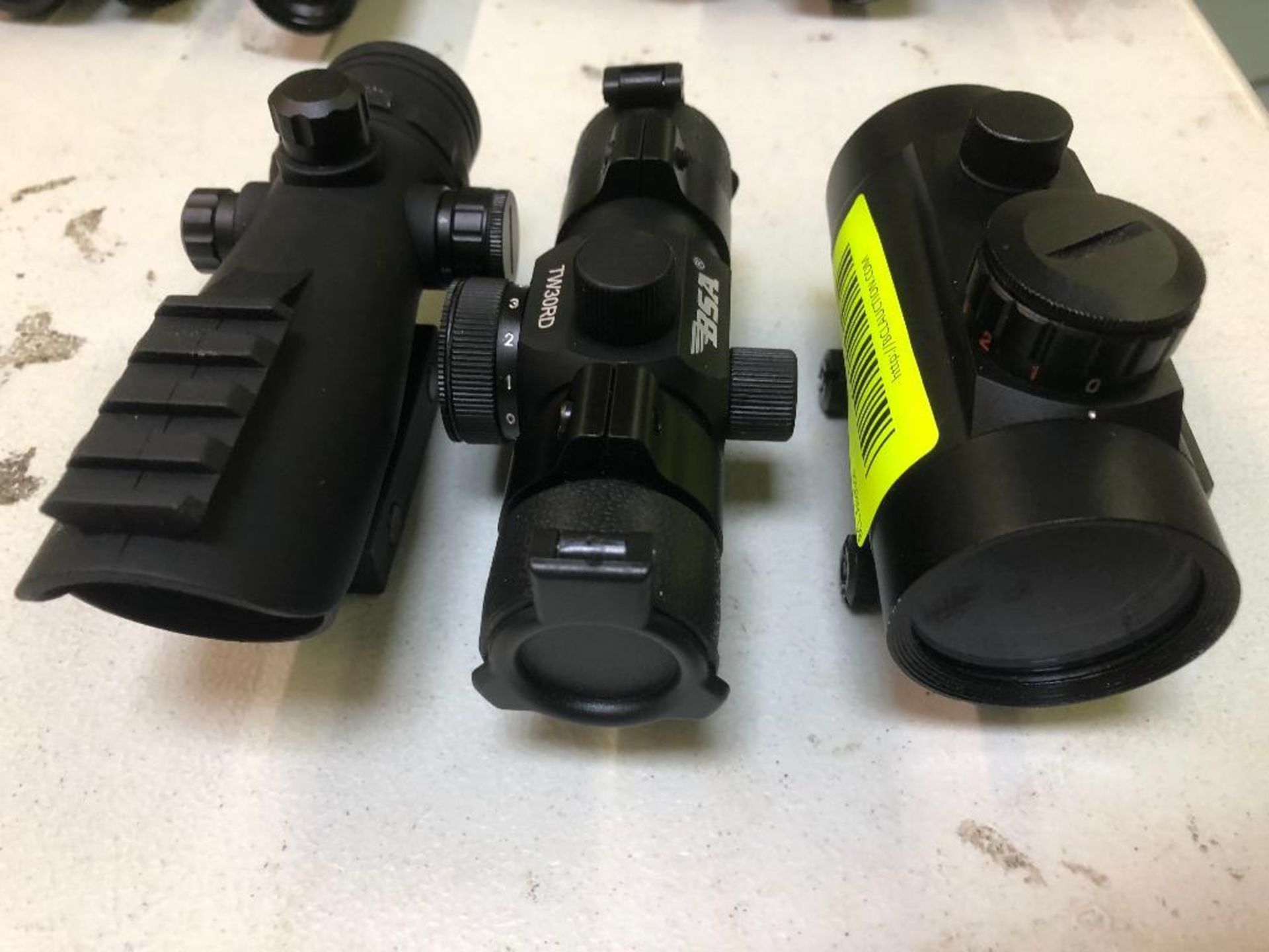 DESCRIPTION: (3) ASSORTED GUN SCOPES LOCATION: BACK BAY THIS LOT IS: SOLD BY THE PIECE QTY: 3