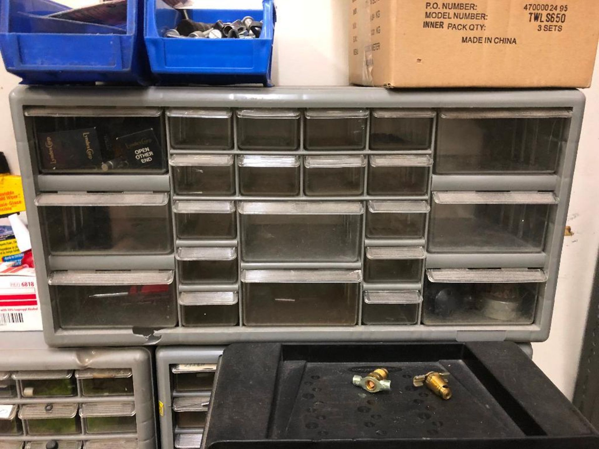 DESCRIPTION: (2) ASSORTED EMPTY HARDWARE BIN ORGANIZERS. LOCATION: TOOL ROOM THIS LOT IS: ONE MONEY - Image 2 of 3