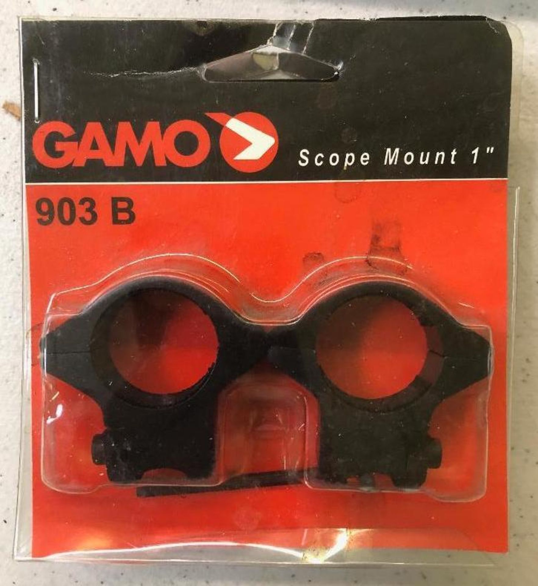 DESCRIPTION: (3) GAMO 1 IN. SCOPE MOUNT LOCATION: BACK BAY THIS LOT IS: SOLD BY THE PIECE QTY: 3