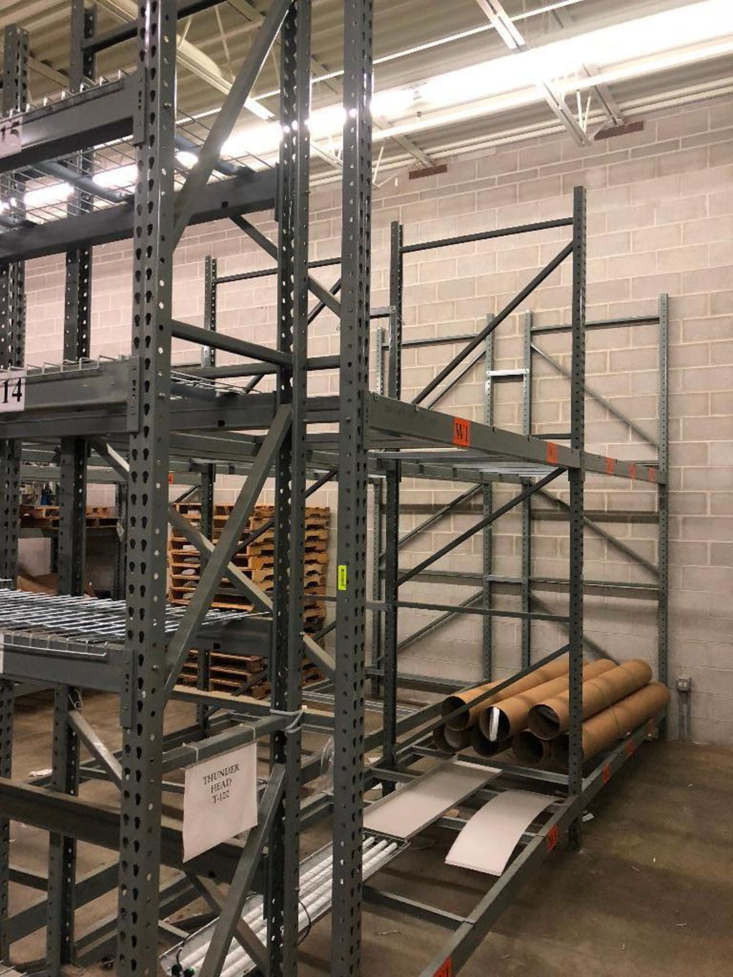 DESCRIPTION: (2) SECTIONS OF 8 FT X 48 IN PALLET RACKING ADDITIONAL INFORMATION: W/ (3) UPRIGHTS, AN