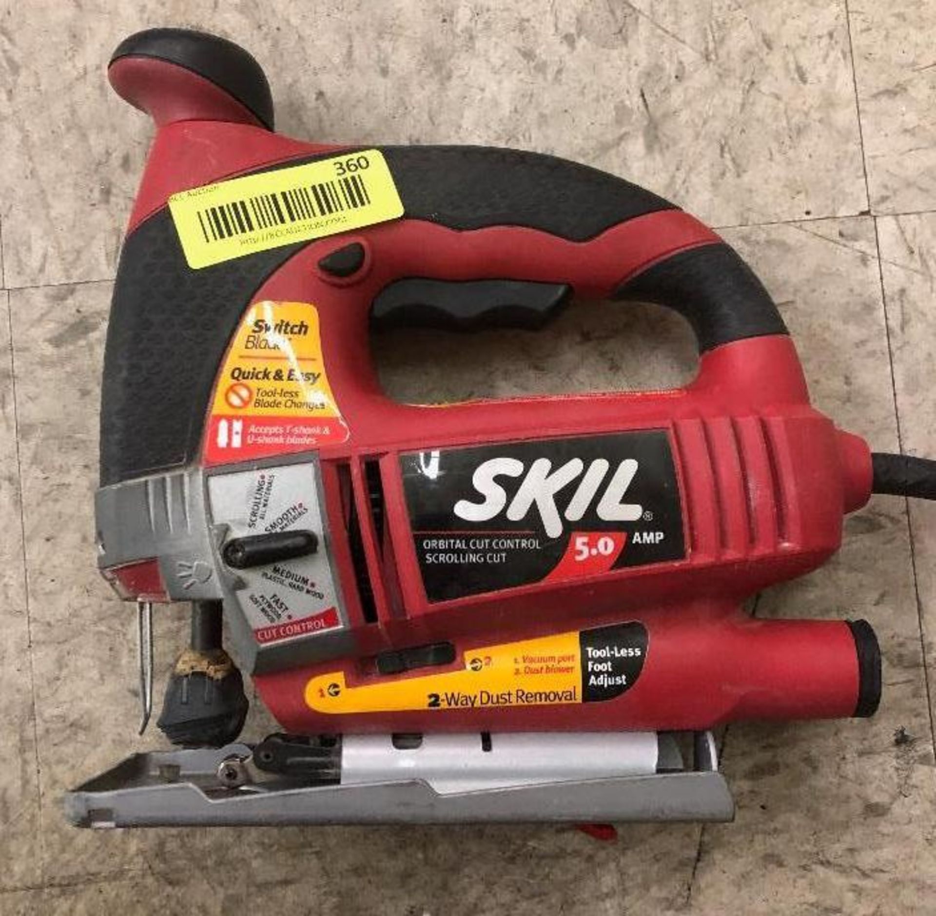 DESCRIPTION: SKIL 5.0 AMP JIG SAW LOCATION: ASSEMBLY ROOM QTY: 1