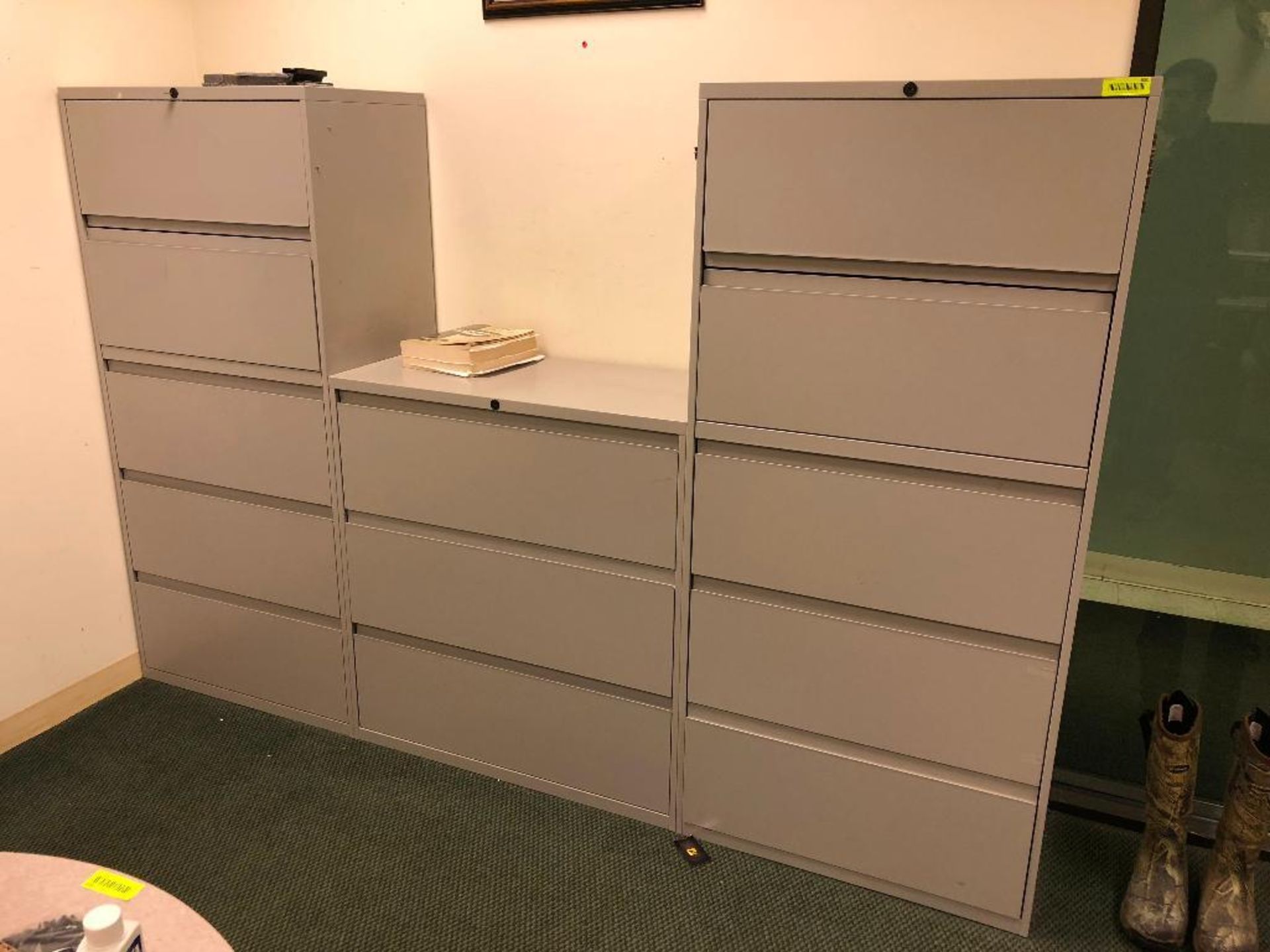 DESCRIPTION: (3) ASSORTED 30 INCH LATERAL FILE CABINETS. ADDITIONAL INFORMATION: (2) FIVE DRAWER AND