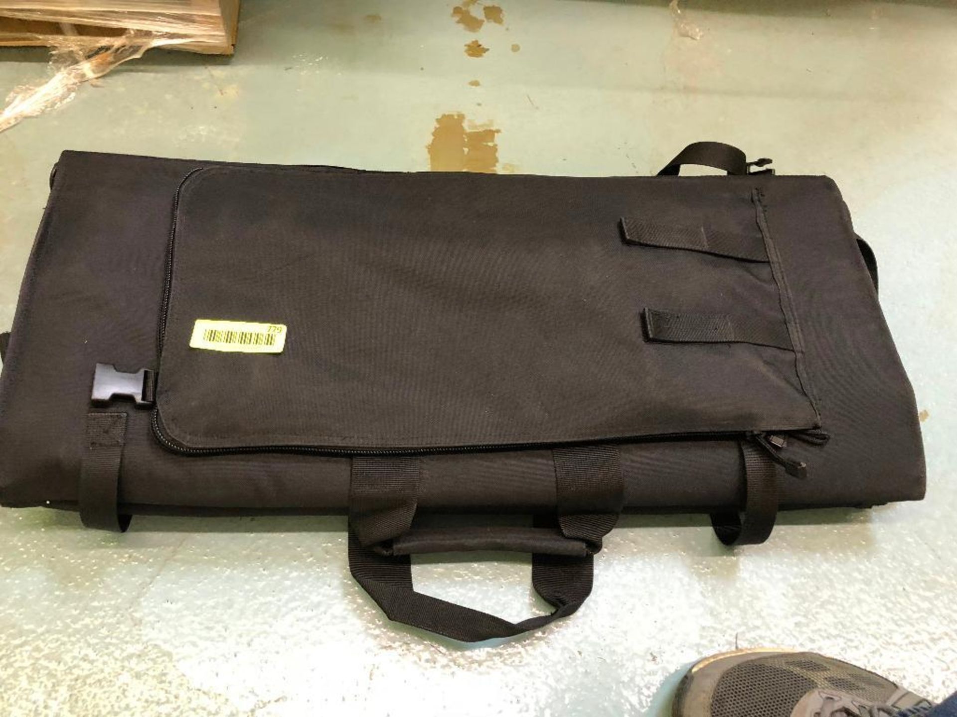 DESCRIPTION: BLACK CANVAS ARCHERY BAG LOCATION: BACK BAY QTY: 1