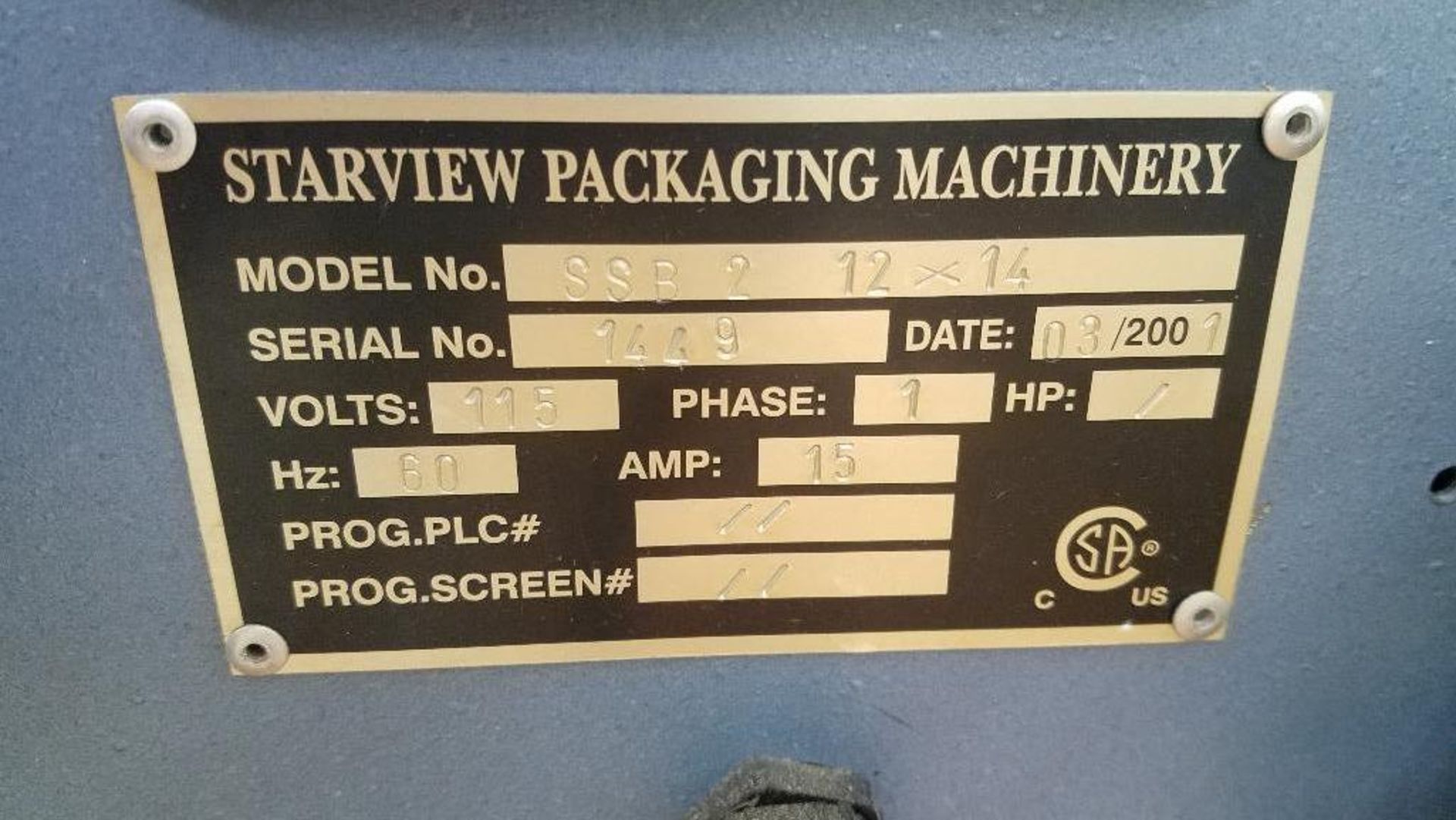 DESCRIPTION: STARVIEW SSB2 MANUAL SHUTTLE BLISTER PACKAGING MACHINE. BRAND / MODEL: STARVIEW SSB 2 1 - Image 3 of 3