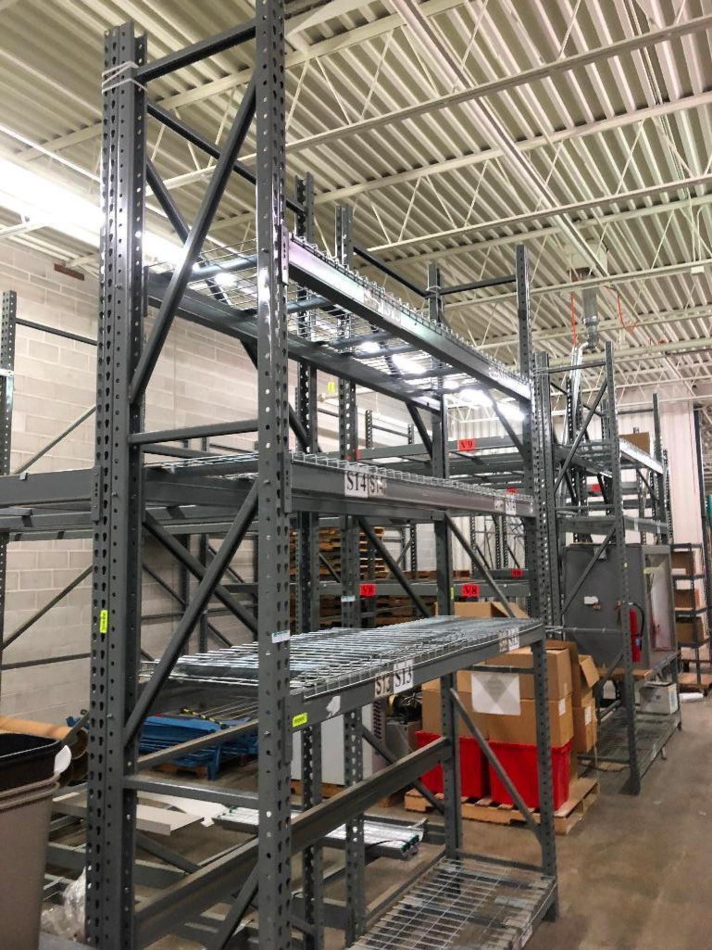 DESCRIPTION: (1) SECTION OF 8 FT X 24 IN PALLET RACKING ADDITIONAL INFORMATION: W/ (2) UPRIGHTS,(8)