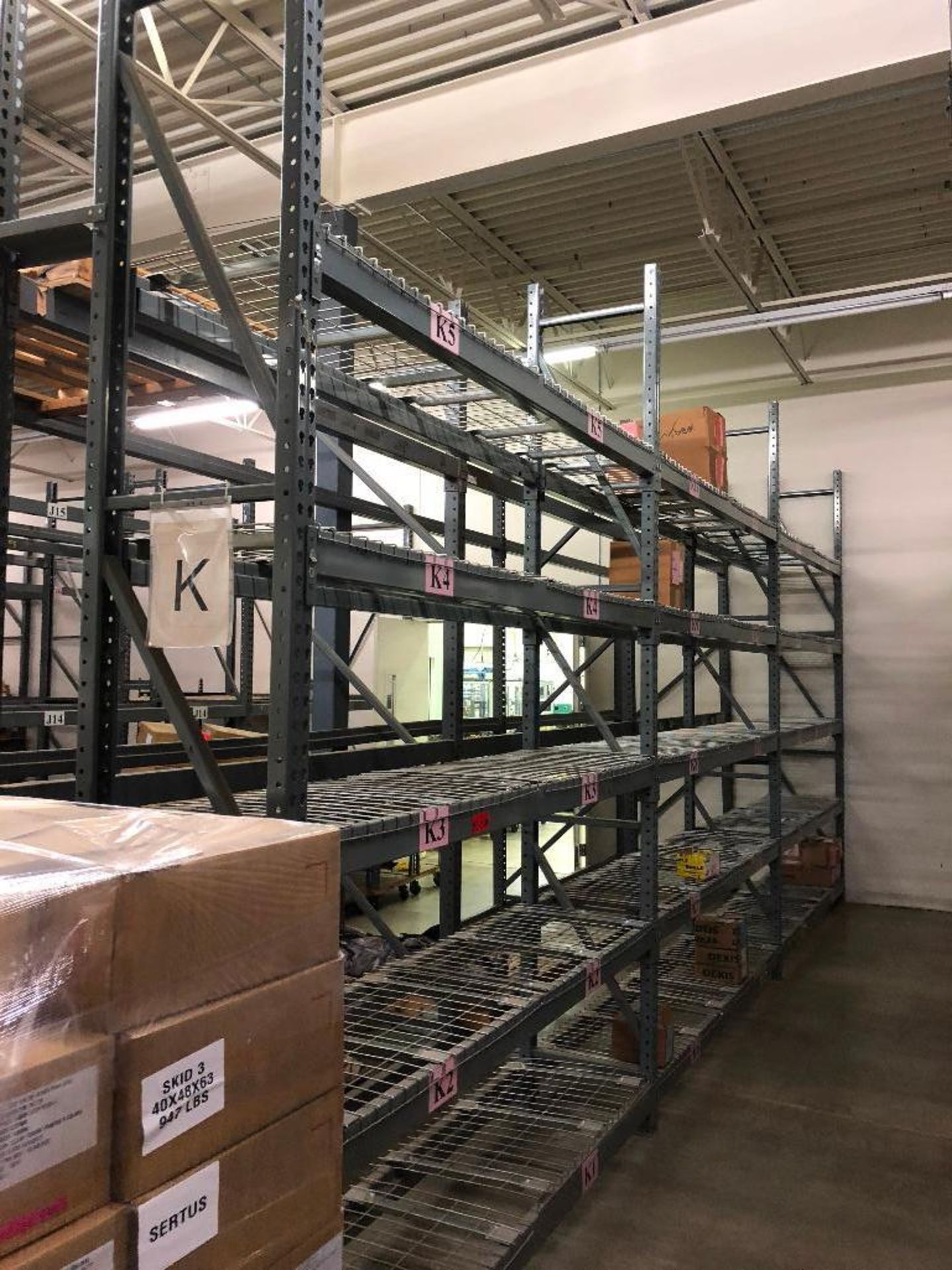 DESCRIPTION: (3) SECTIONS OF 8 FT X 24 IN PALLET RACKING ADDITIONAL INFORMATION: W/ (4) UPRIGHTS,(30