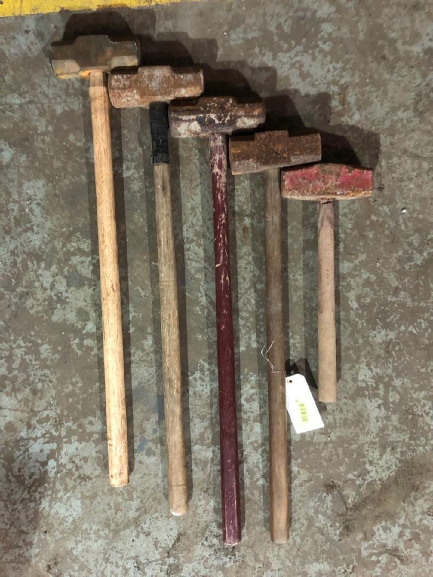 DESCRIPTION: (5) VARIOUS SIZE SLEDGE HAMMERS LOCATION: WAREHOUSE THIS LOT IS: SOLD BY THE PIECE QTY: