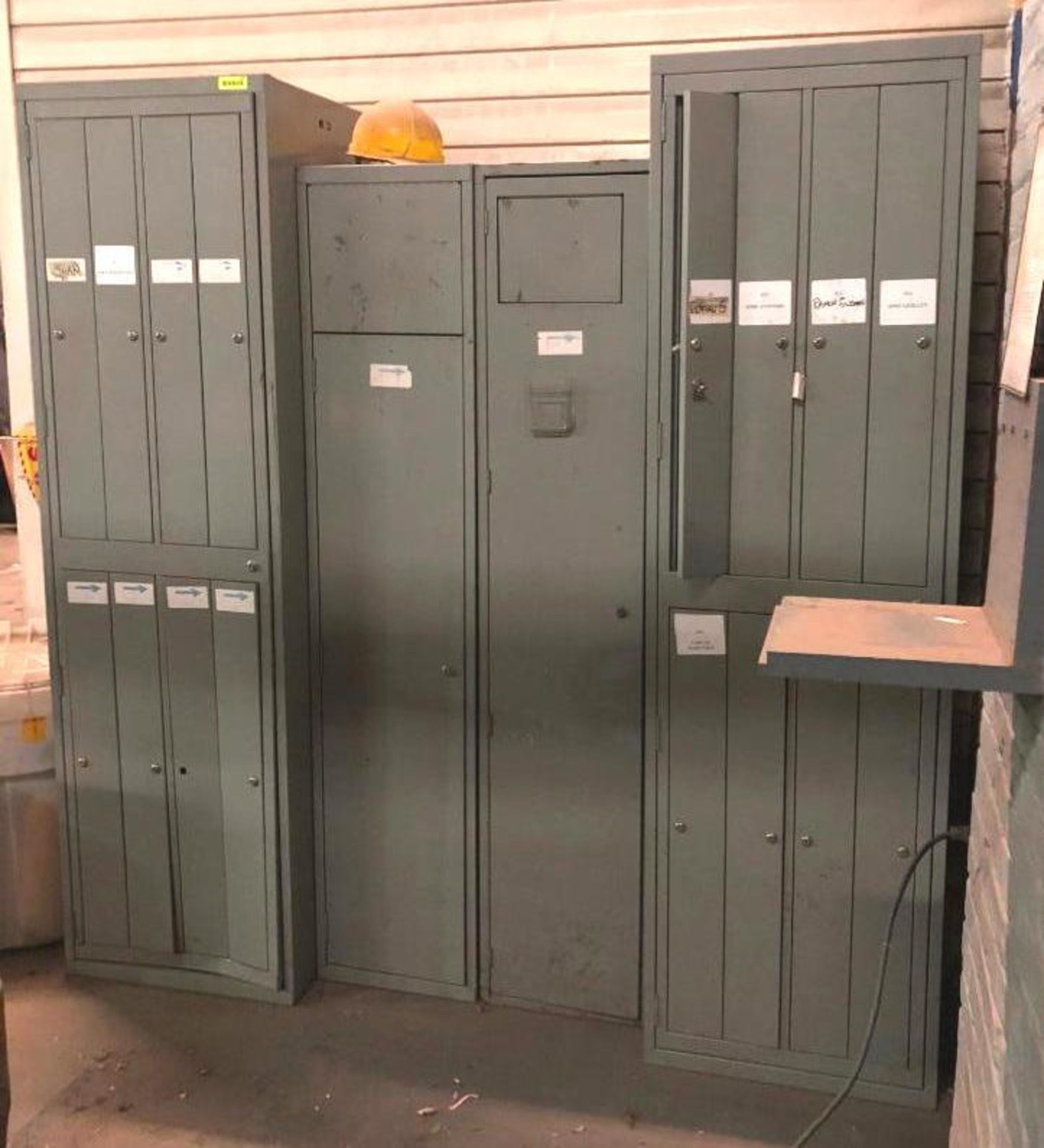 DESCRIPTION LOCKER SYSTEM WITH (2) LAUNDRY SECTIONS SIZE 82" THIS LOT IS ONE MONEY QUANTITY: X BID 1