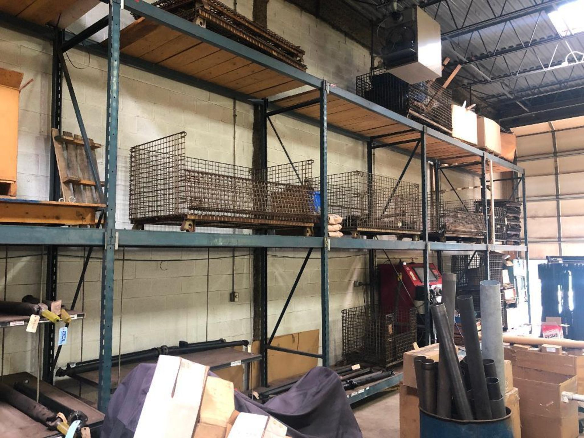 DESCRIPTION: (7) 9'X44"X14' SECTIONS OF PALLET RACKING. ADDITIONAL INFORMATION: (8) - 14' UPRIGHTS (