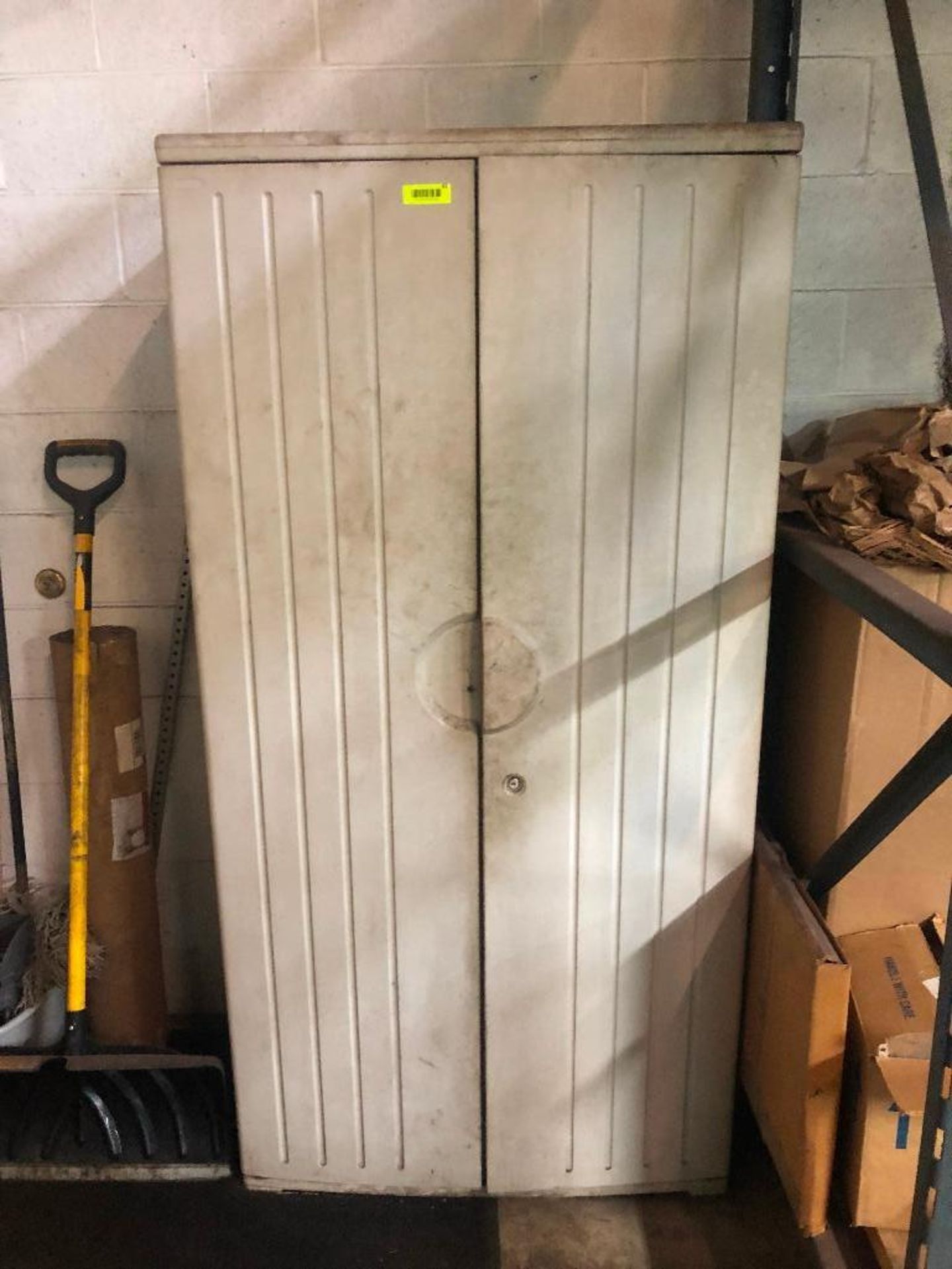 DESCRIPTION: 6 FT. UTILITY CABINET WITH ASSORTED HARDWARE AND LAWN TOOLS ADDITIONAL INFORMATION: SEE - Image 2 of 3