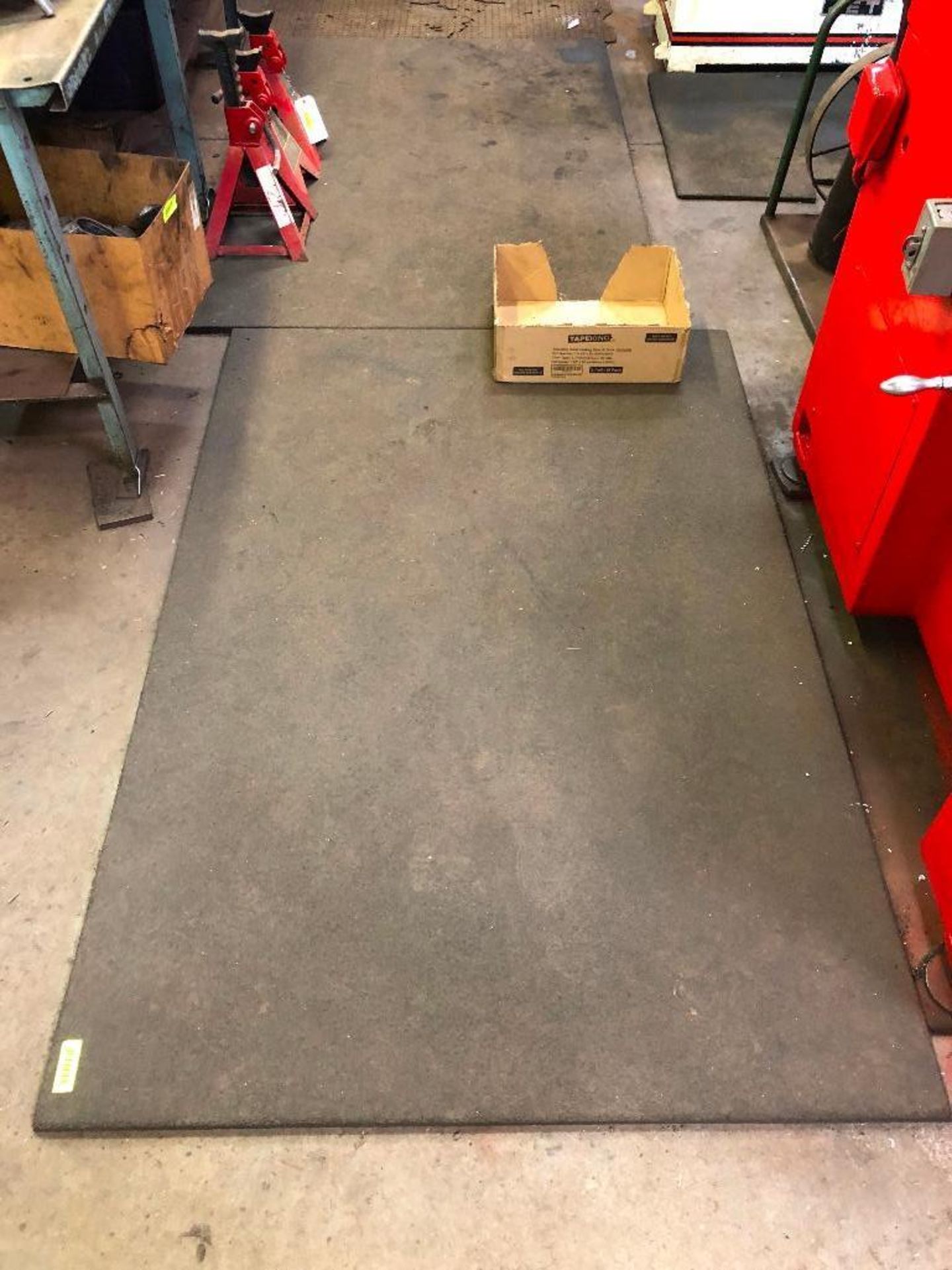 DESCRIPTION: ALL OF THE RUBBER TRAFFIC MATS IN THE WAREHOUSE. APPROX. 12 LOCATION: WAREHOUSE THIS LO