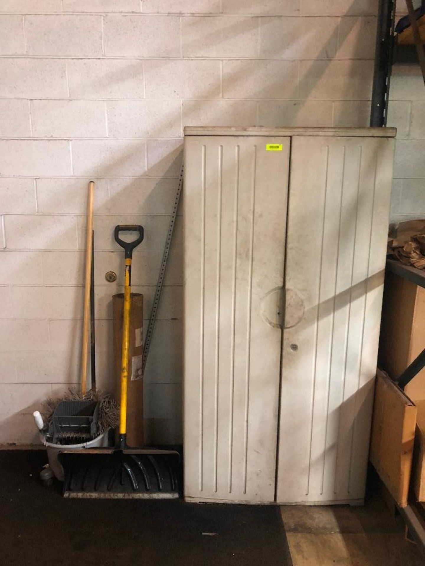 DESCRIPTION: 6 FT. UTILITY CABINET WITH ASSORTED HARDWARE AND LAWN TOOLS ADDITIONAL INFORMATION: SEE