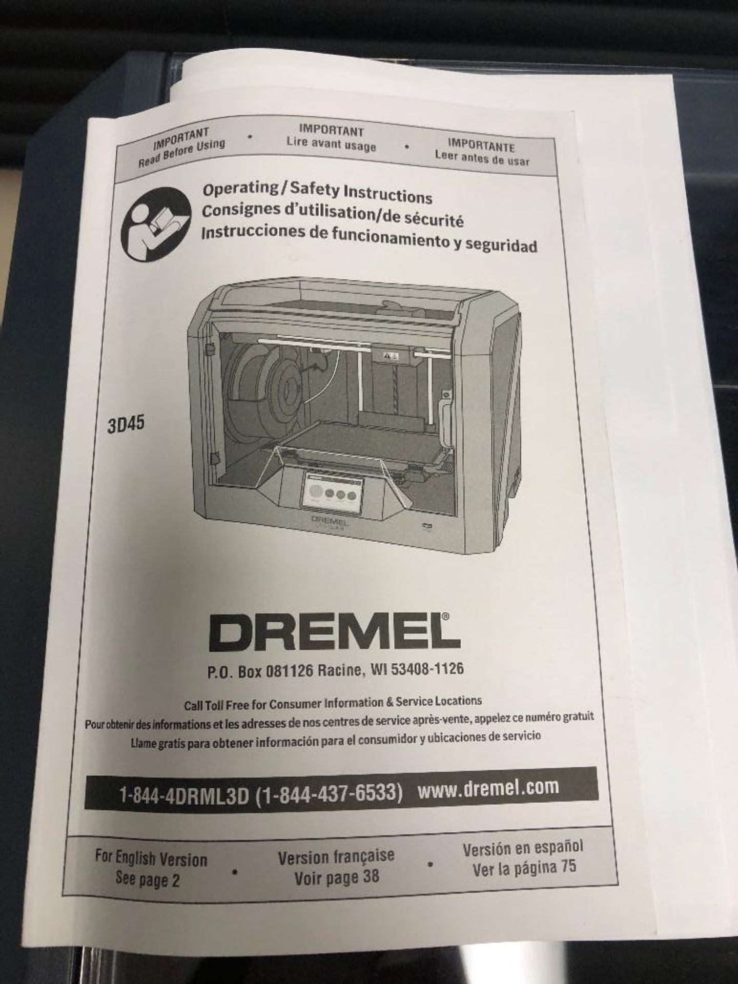 DESCRIPTION: DREMEL 3D45 DIGILAB 3D PRINTER ADDITIONAL INFORMATION: RETAILS FOR $1800 LOCATION: LEFT - Image 4 of 6