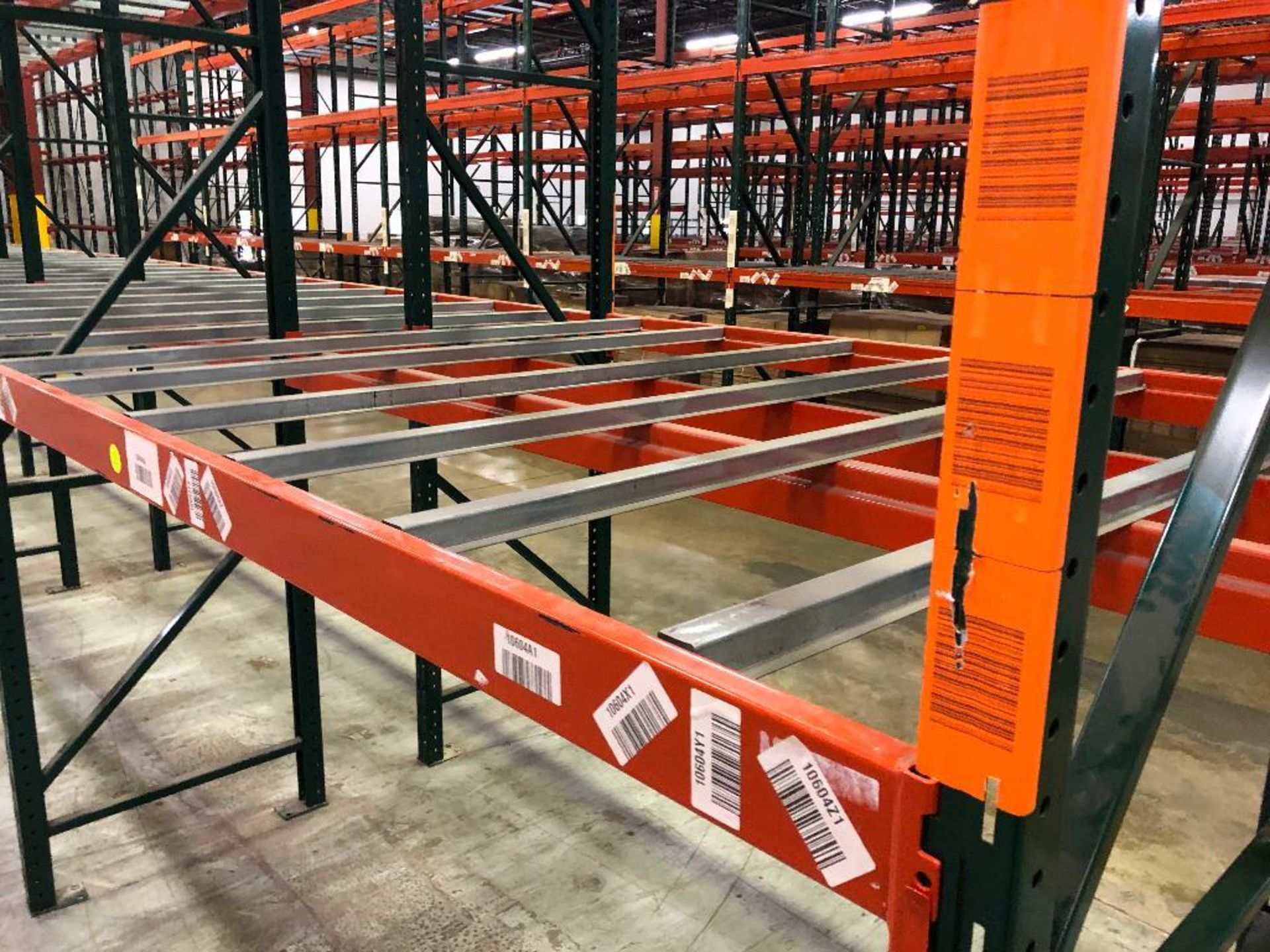 DESCRIPTION: (14) SECTIONS OF 9' X 3' X 15' PALLET RACKING ADDITIONAL INFORMATION: W/ (16) UPRIGHTS, - Image 7 of 7