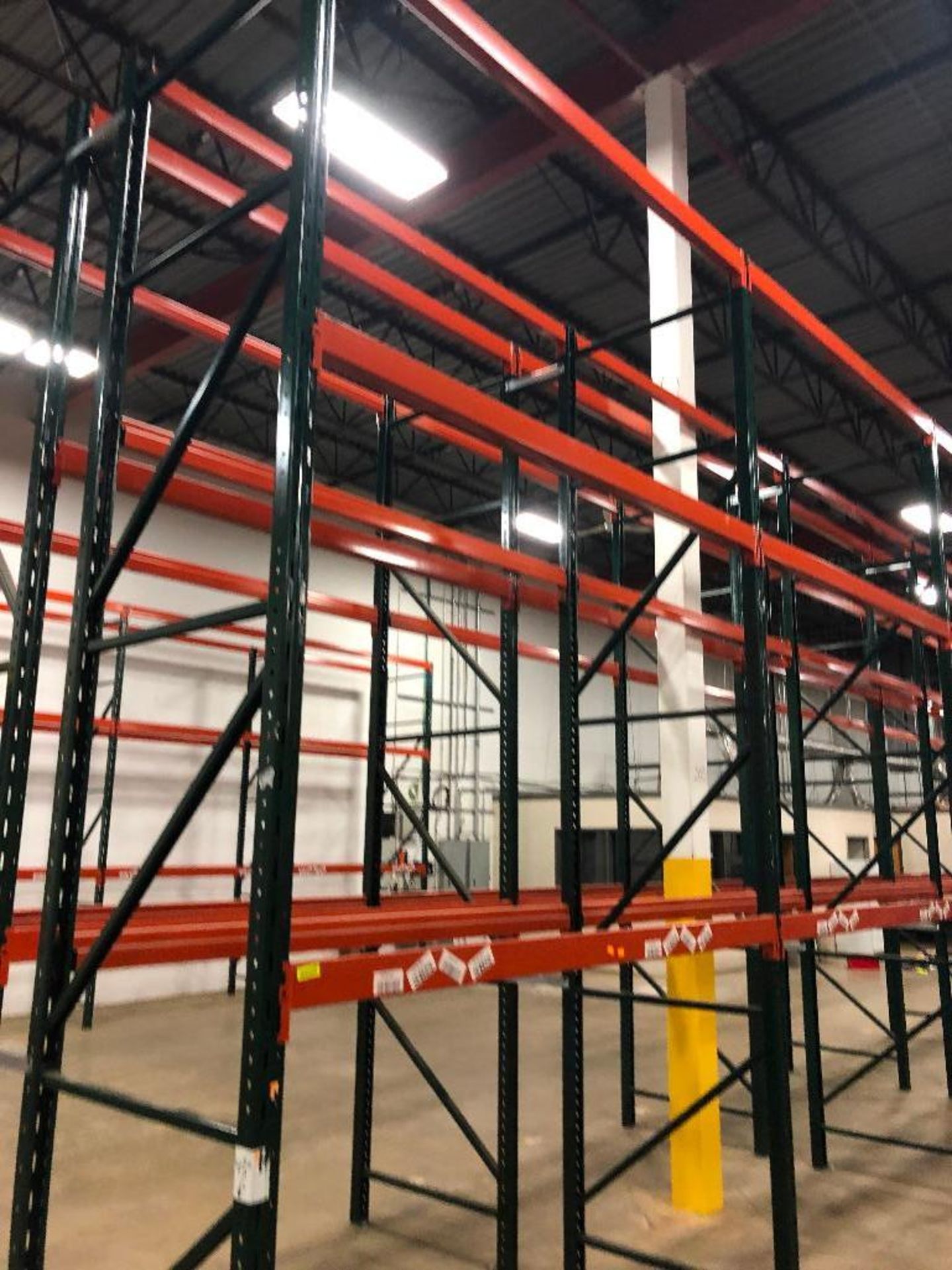 DESCRIPTION: (12) SECTIONS OF 9' X 3' X 15' PALLET RACKING ADDITIONAL INFORMATION: W/ (13) UPRIGHTS, - Image 2 of 5