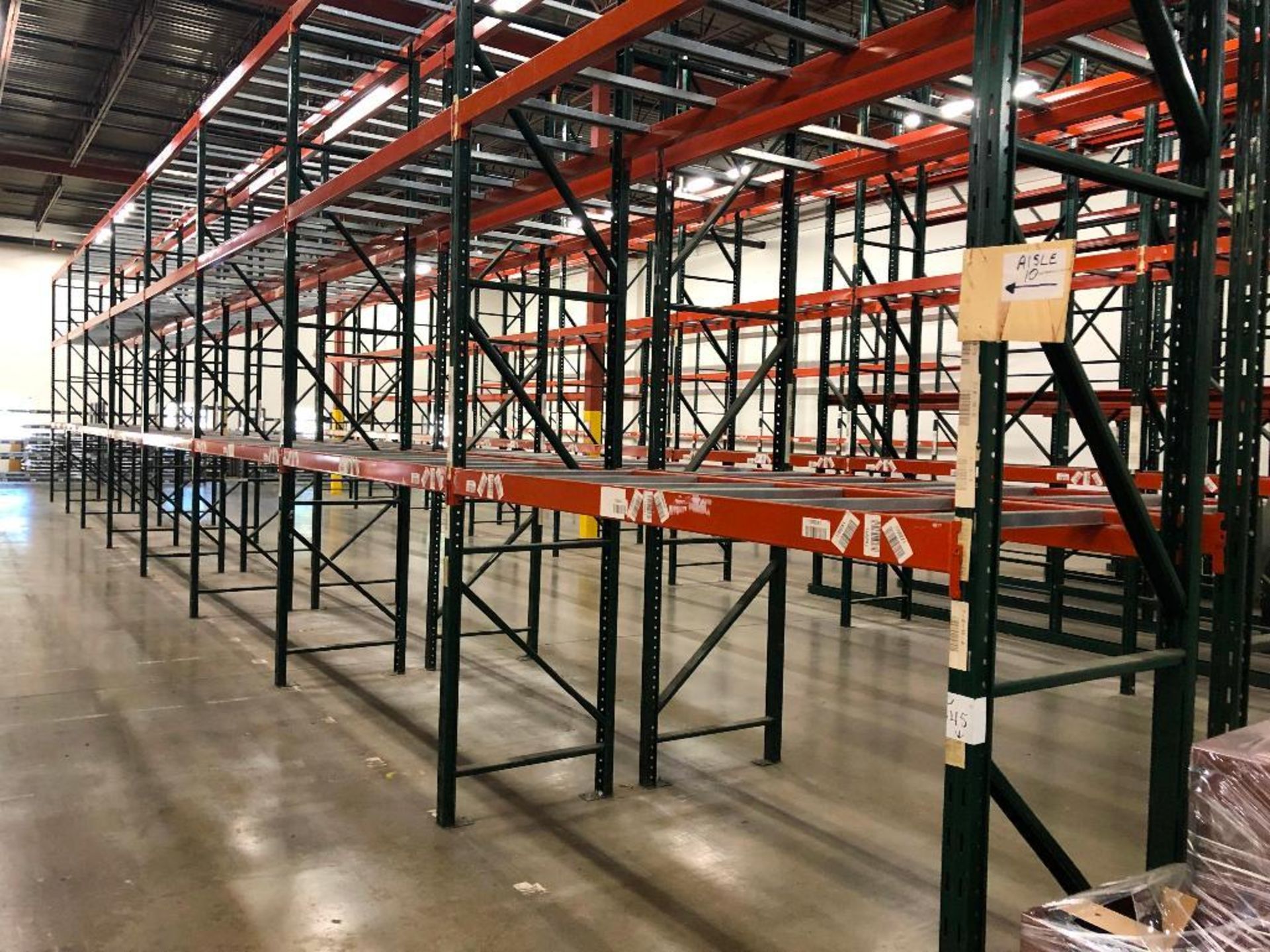 DESCRIPTION: (16) SECTIONS OF 9' X 3' X 15' PALLET RACKING ADDITIONAL INFORMATION: W/ (18) UPRIGHTS, - Image 7 of 7