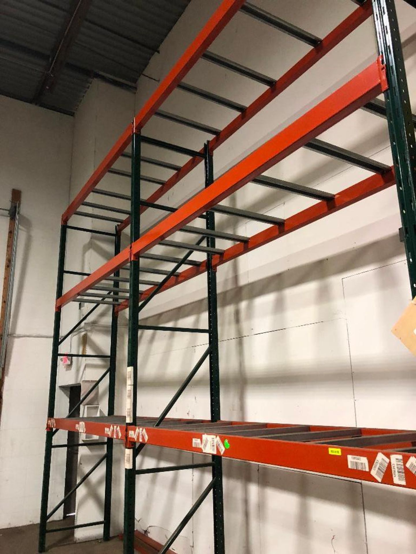 DESCRIPTION: (2) SECTIONS OF 9' X 3' X 15' PALLET RACKING ADDITIONAL INFORMATION: W/ (3) UPRIGHTS, ( - Image 2 of 6