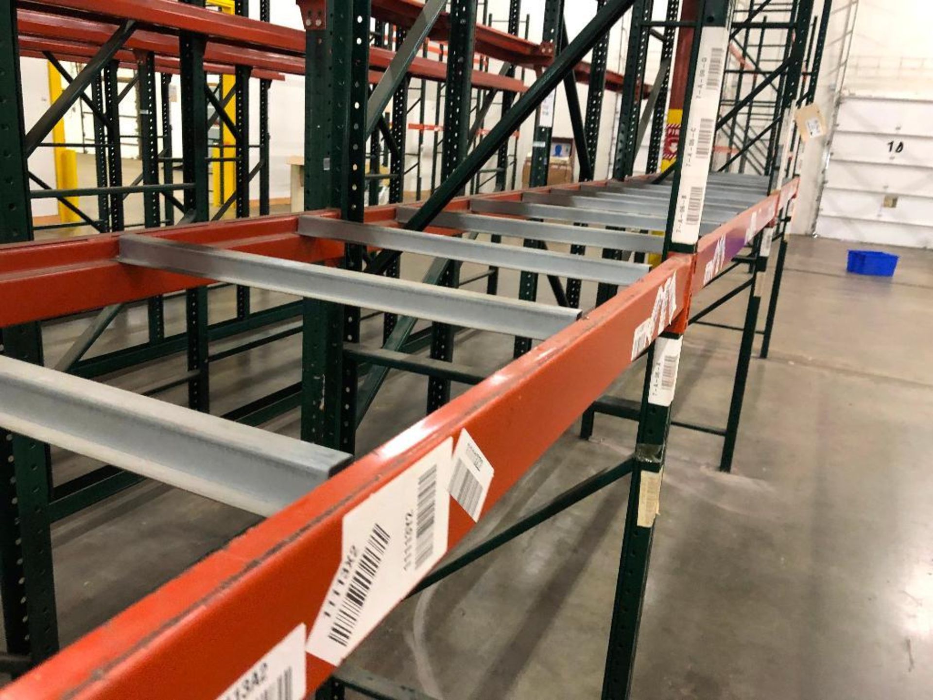 DESCRIPTION: (8) SECTIONS OF 9' X 3' X 15' PALLET RACKING ADDITIONAL INFORMATION: W/ (9) UPRIGHTS, ( - Image 6 of 7