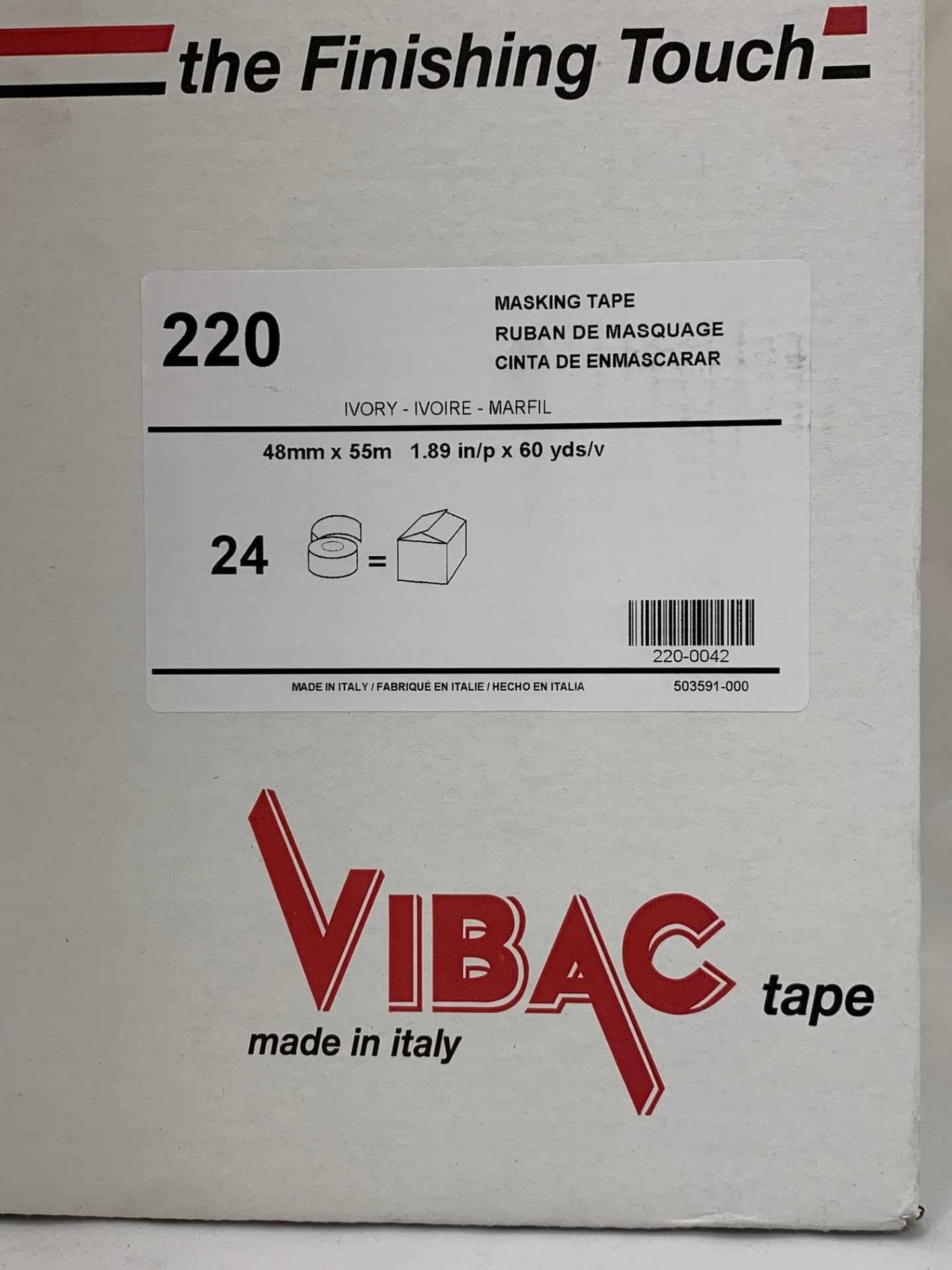 Vibac 220 Masking Tape: 10.5 Boxes - 24 Rolls/Box (South Fulton, TN) - Image 4 of 4