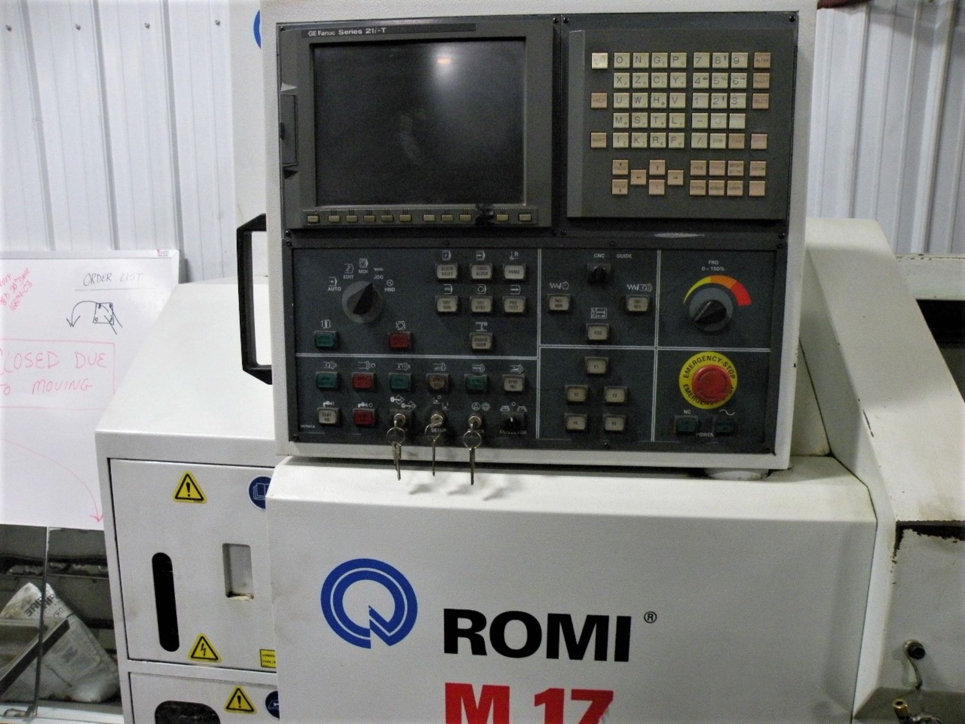 ROMI M17 CNC Lathe, Yr-2001, 4000 RPM Spindle (Hopkinsville) - Image 3 of 4