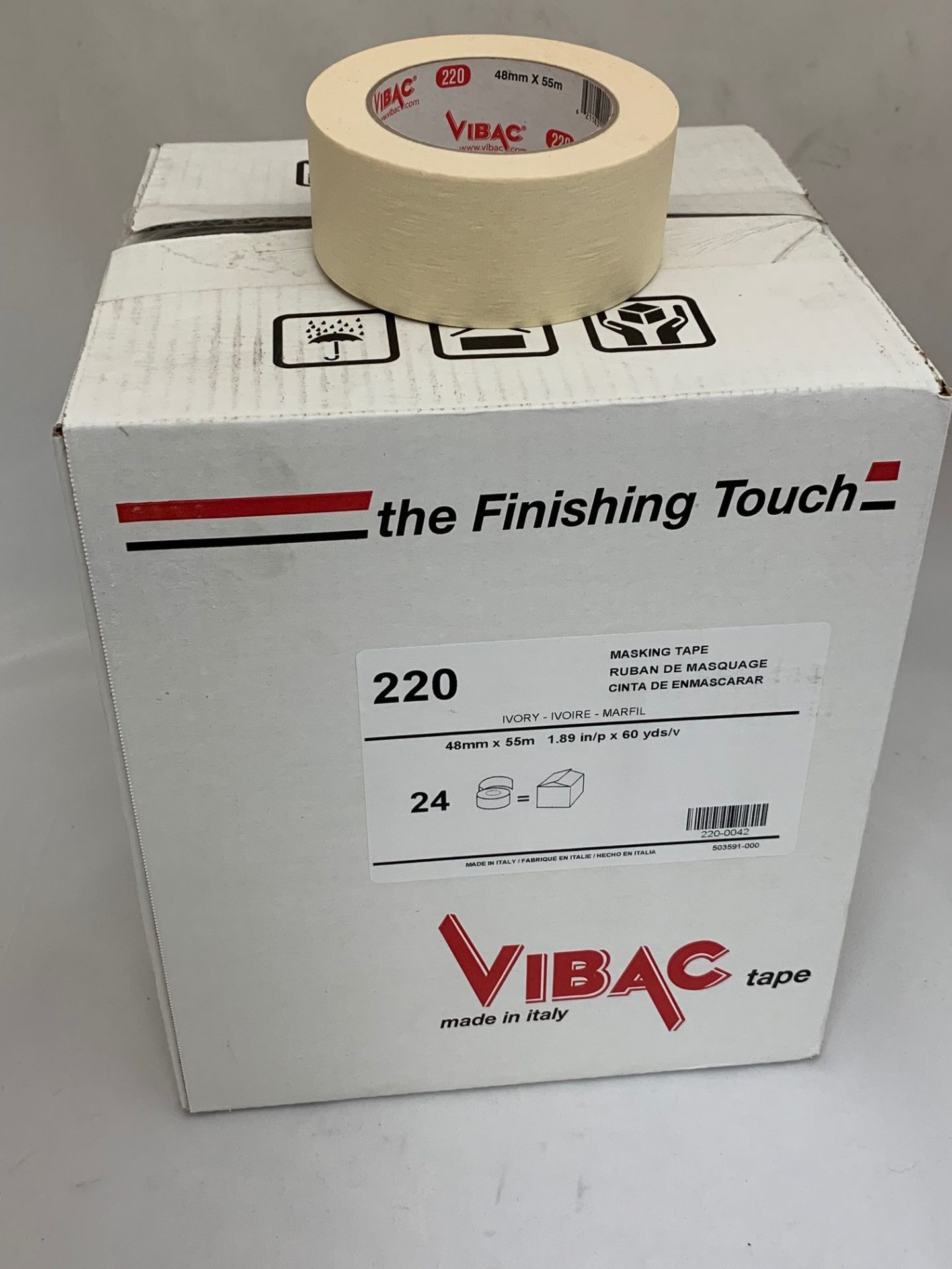 Vibac 220 Masking Tape: 10.5 Boxes - 24 Rolls/Box (South Fulton, TN) - Image 2 of 4