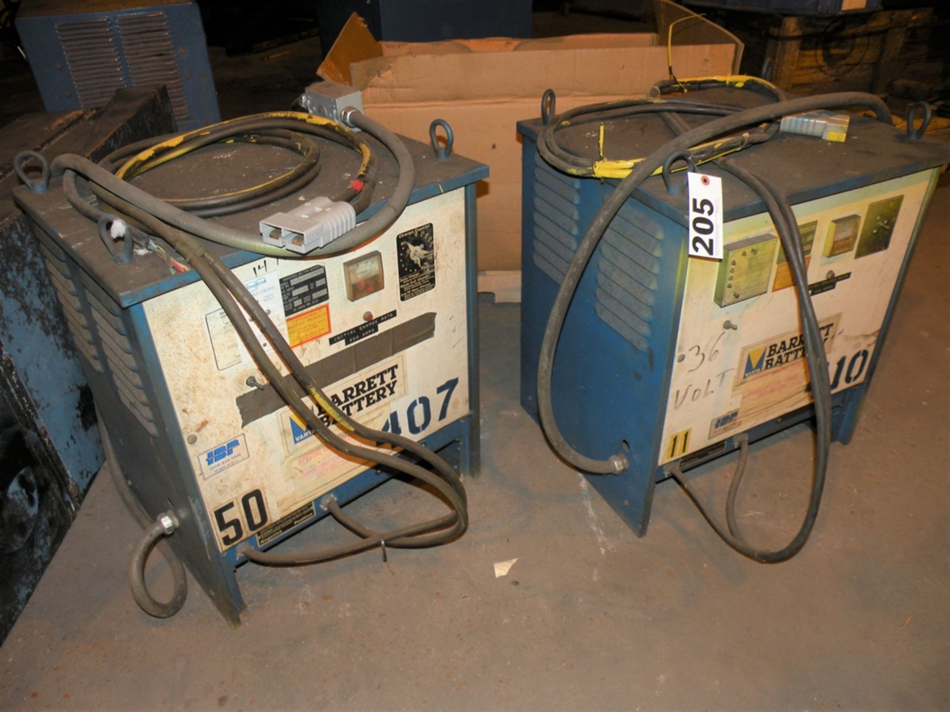 (2) 36 Volt Barrett Battery Chargers (S Fulton, TN)