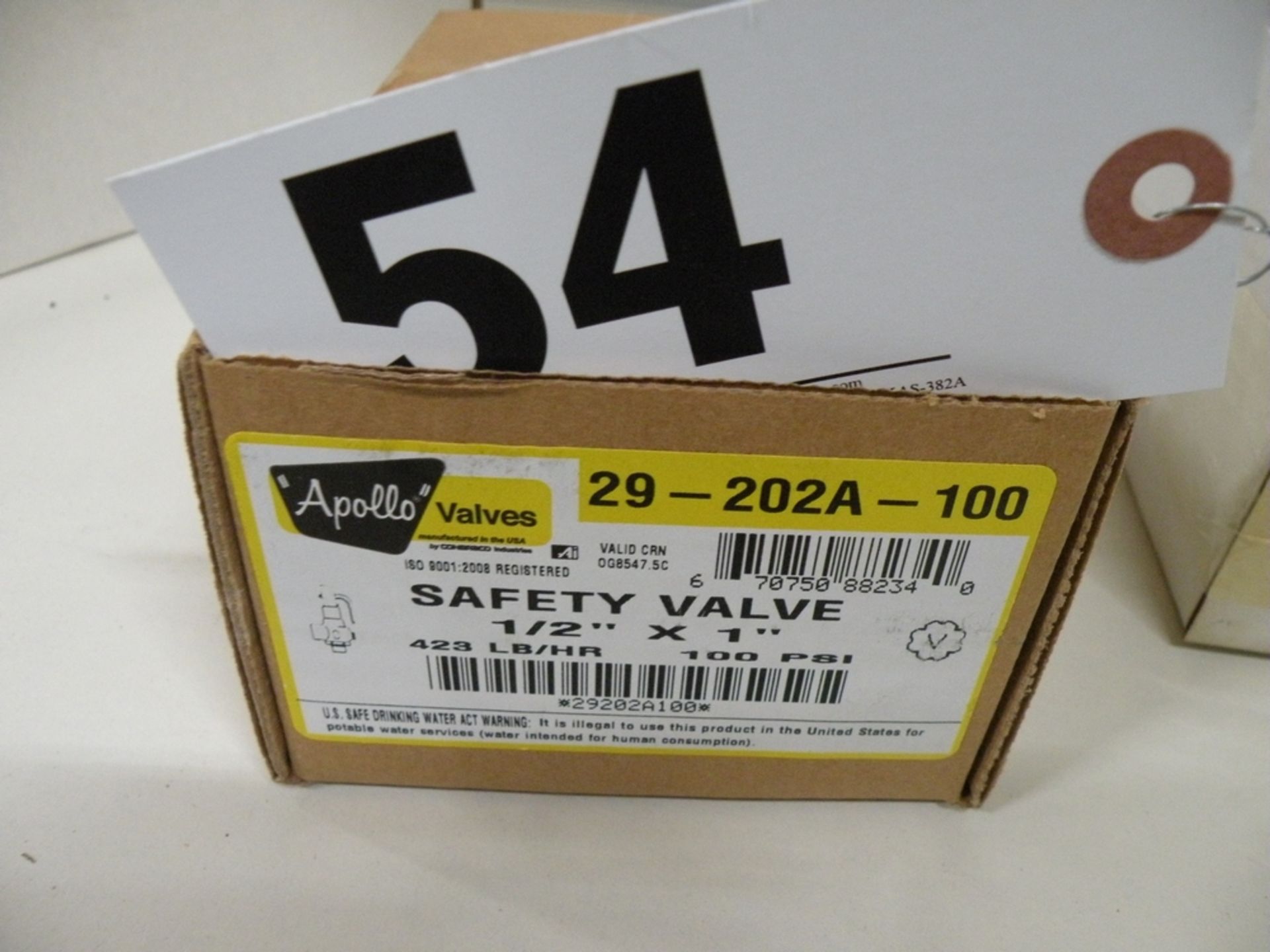 Apollo Safety Valves, Model 29-202A-100, New In Box (S Fulton, TN)