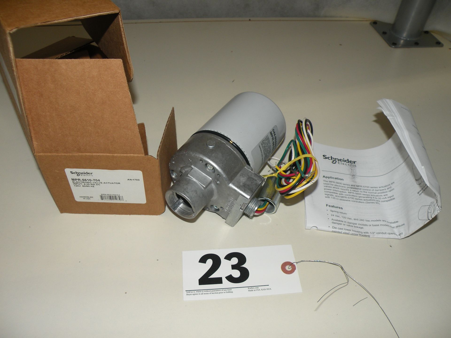 Schneider Electric Valve Actuator, 120V 50/16HZ, Cat #MPR-5610-704, NIB (S Fulton, TN) - Image 4 of 4