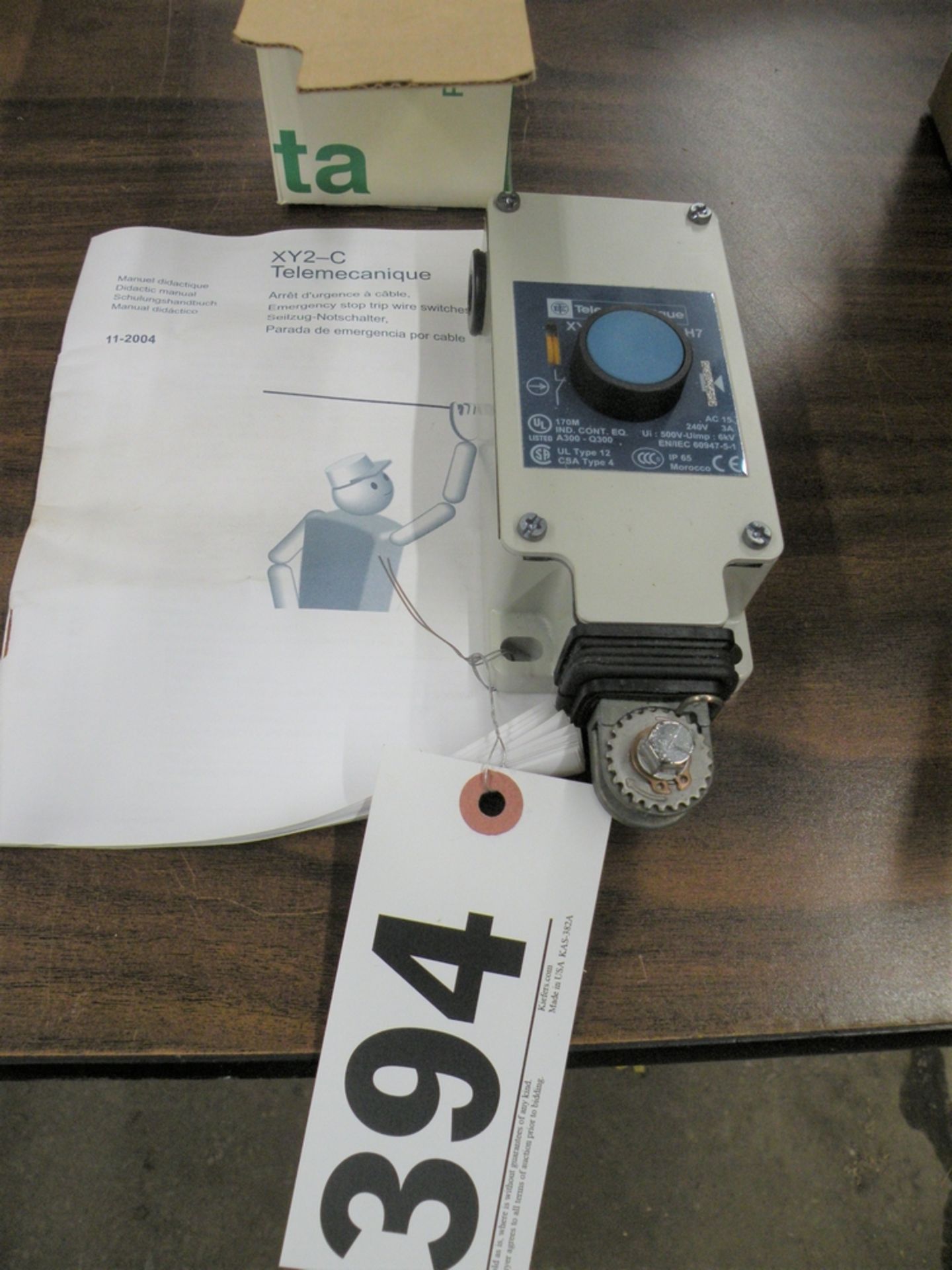 Telemecanique XY2-CH H7 Emergency Stop Trip Wire Switch, New in Box (S Fulton, TN) - Image 2 of 3