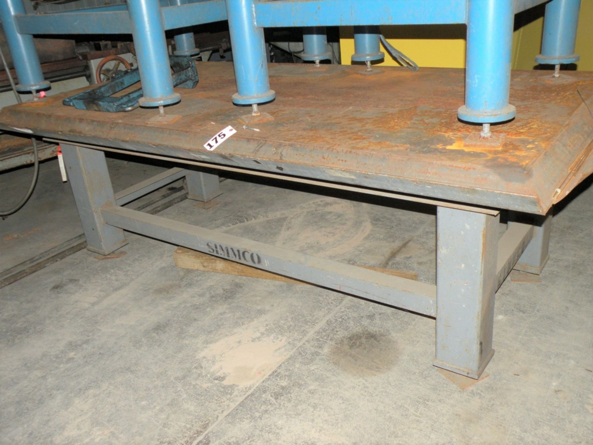 4' x 8' x 1" Thick Heavy Duty Steel Welding Table w/ 4" Angle Trough