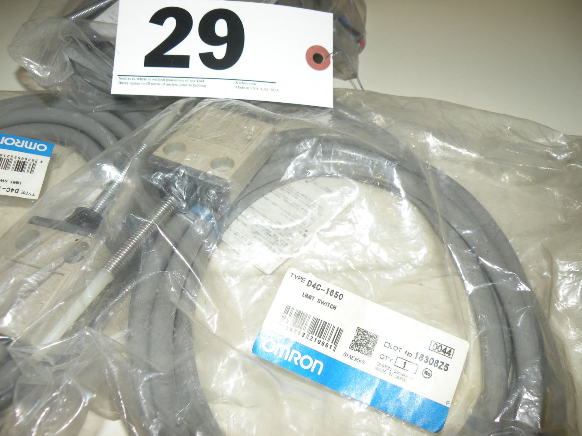 (3) Omron Limit Switches, Type D4C-1650, New in Factory Sealed Bags (S Fulton, TN) - Image 2 of 2