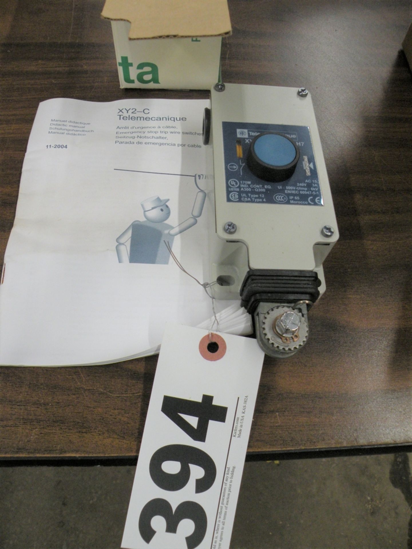 Telemecanique XY2-CH H7 Emergency Stop Trip Wire Switch, New in Box (S Fulton, TN) - Image 3 of 3