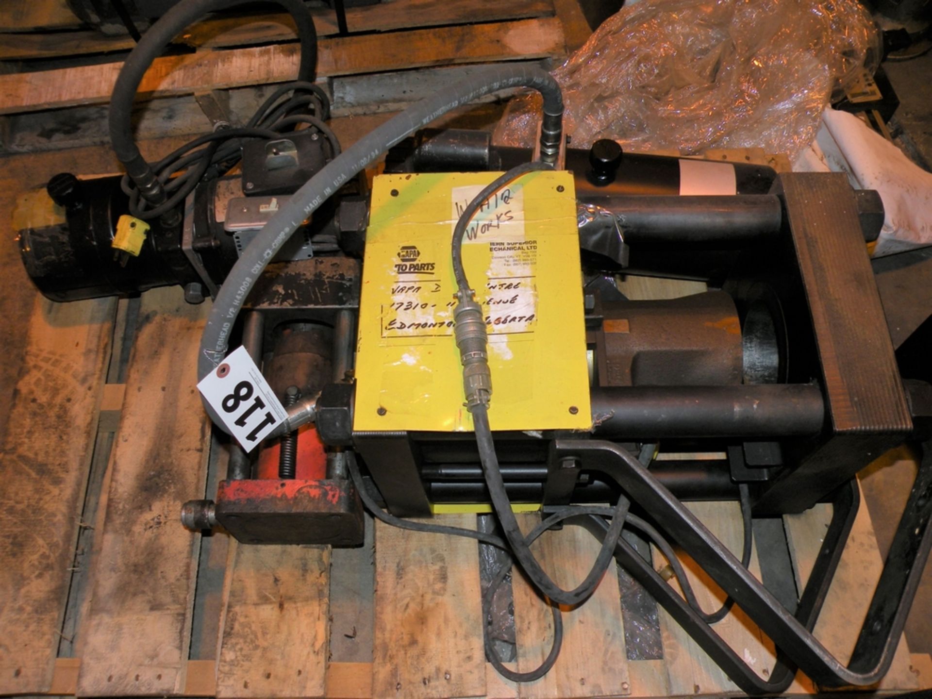 (2) 110V Self-Contained Hydraulic Units with (2) Hose Crimpers (S Fulton, TN) - Image 2 of 2
