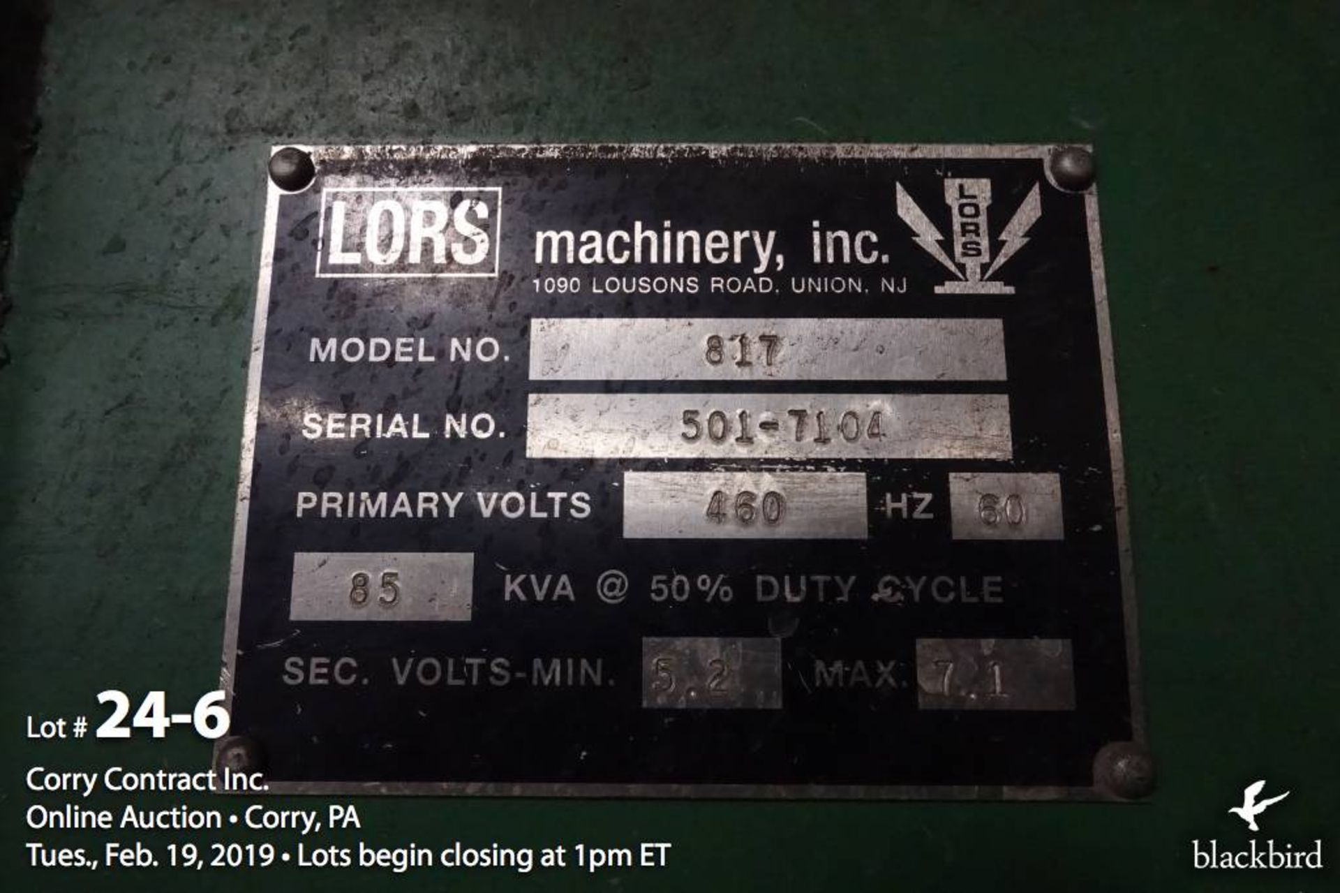 LORS model 817 four point pass through s - Image 6 of 6