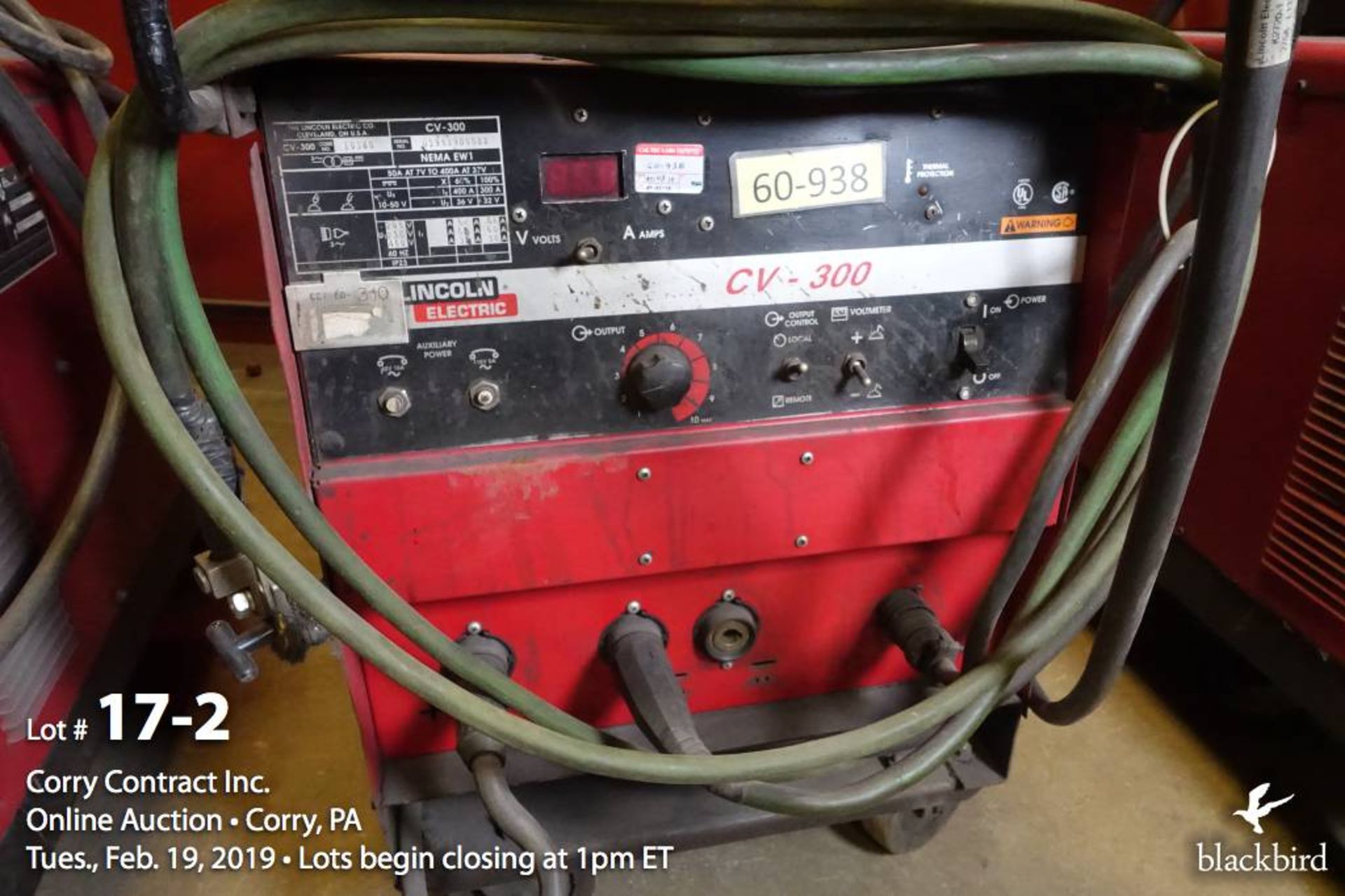 Lincoln CV-300 300 amp MIG welder (code - Image 2 of 6