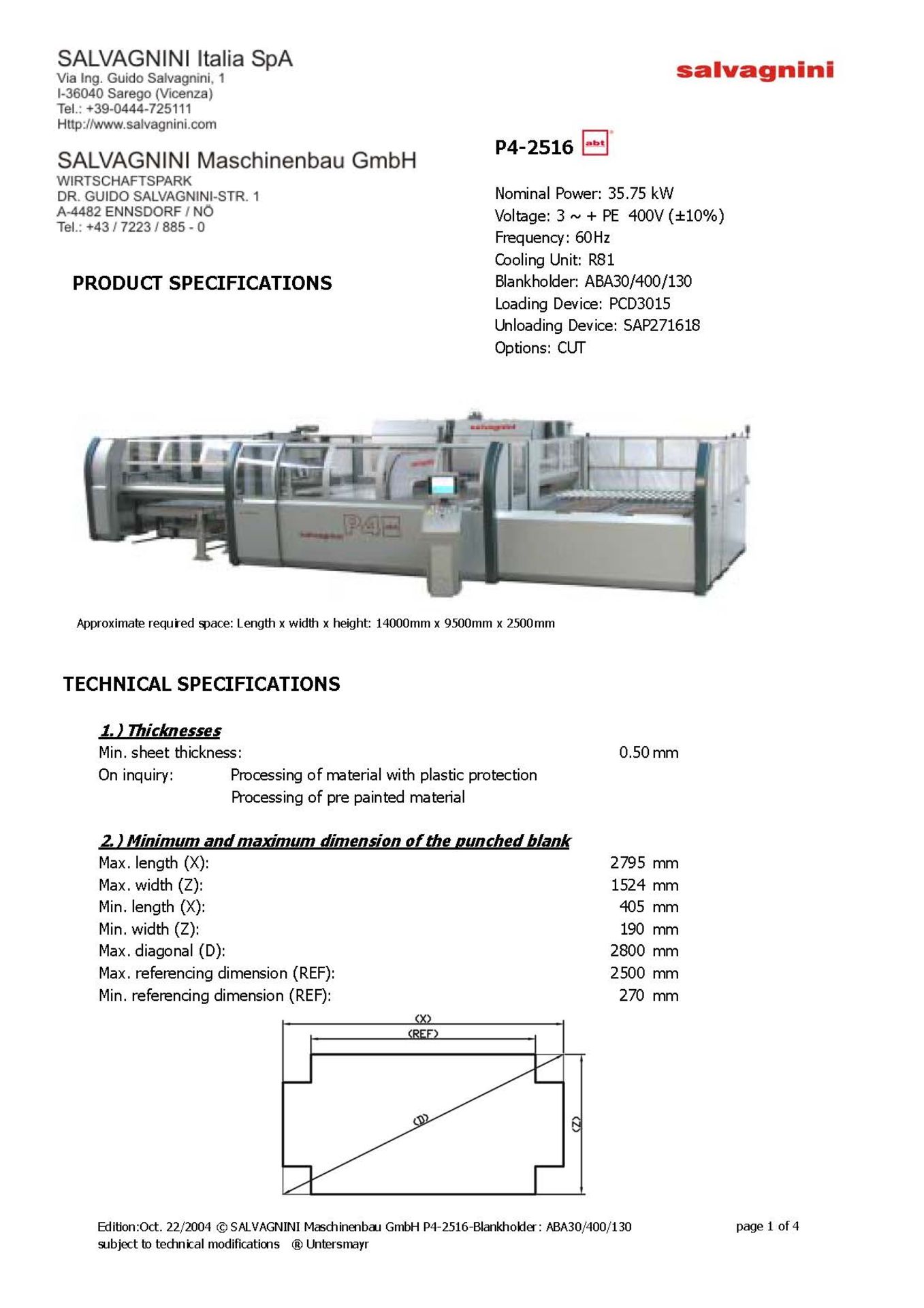 Salvagnini CNC automatic panel bending center P4-2516 - Image 26 of 30