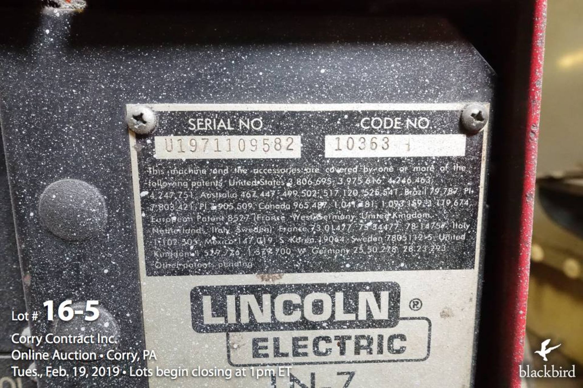 Lincoln CV-300 300 amp MIG welder (code - Image 5 of 5