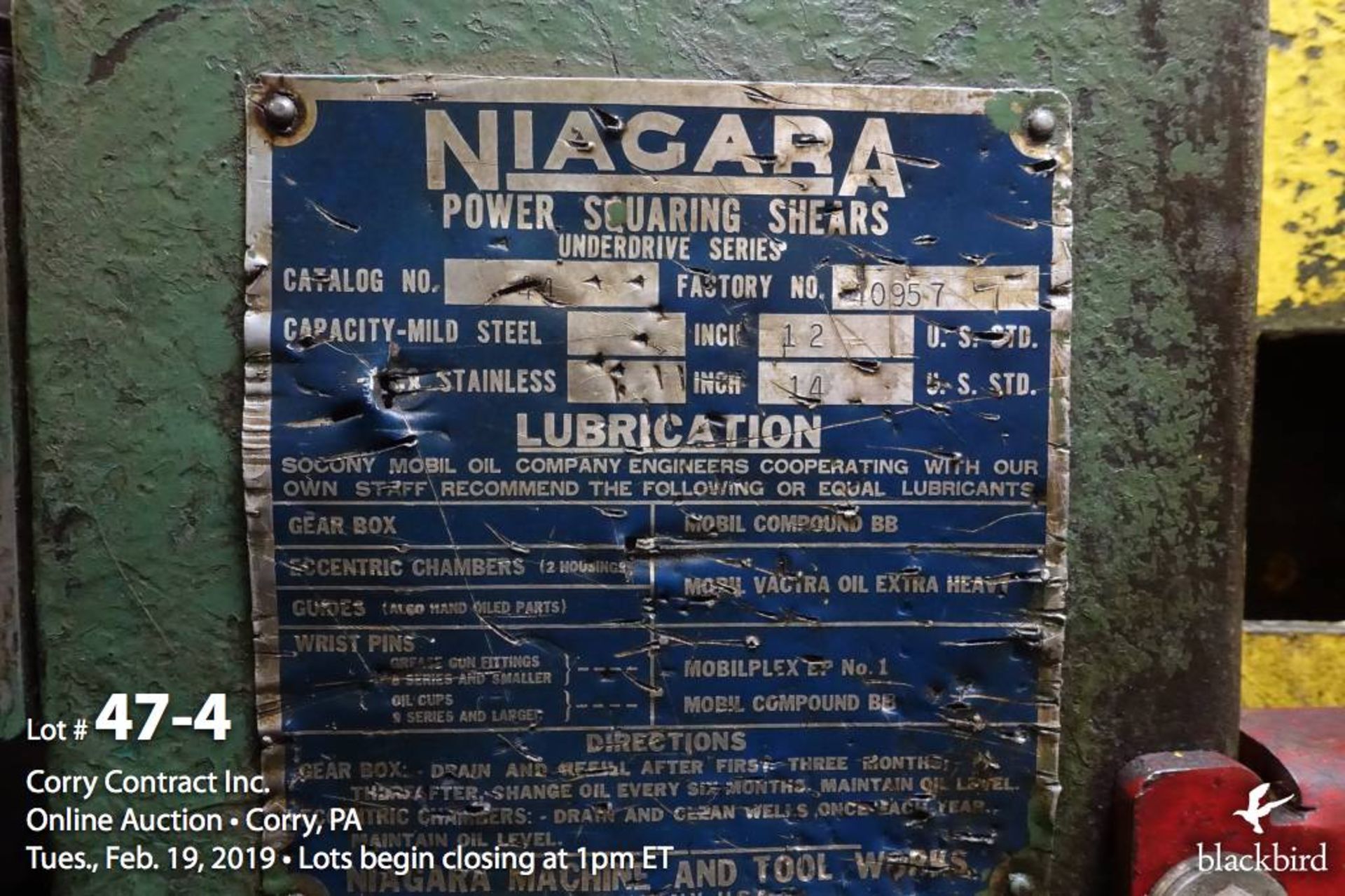 Niagara #44 48" mechanical shear model 4 - Image 4 of 4