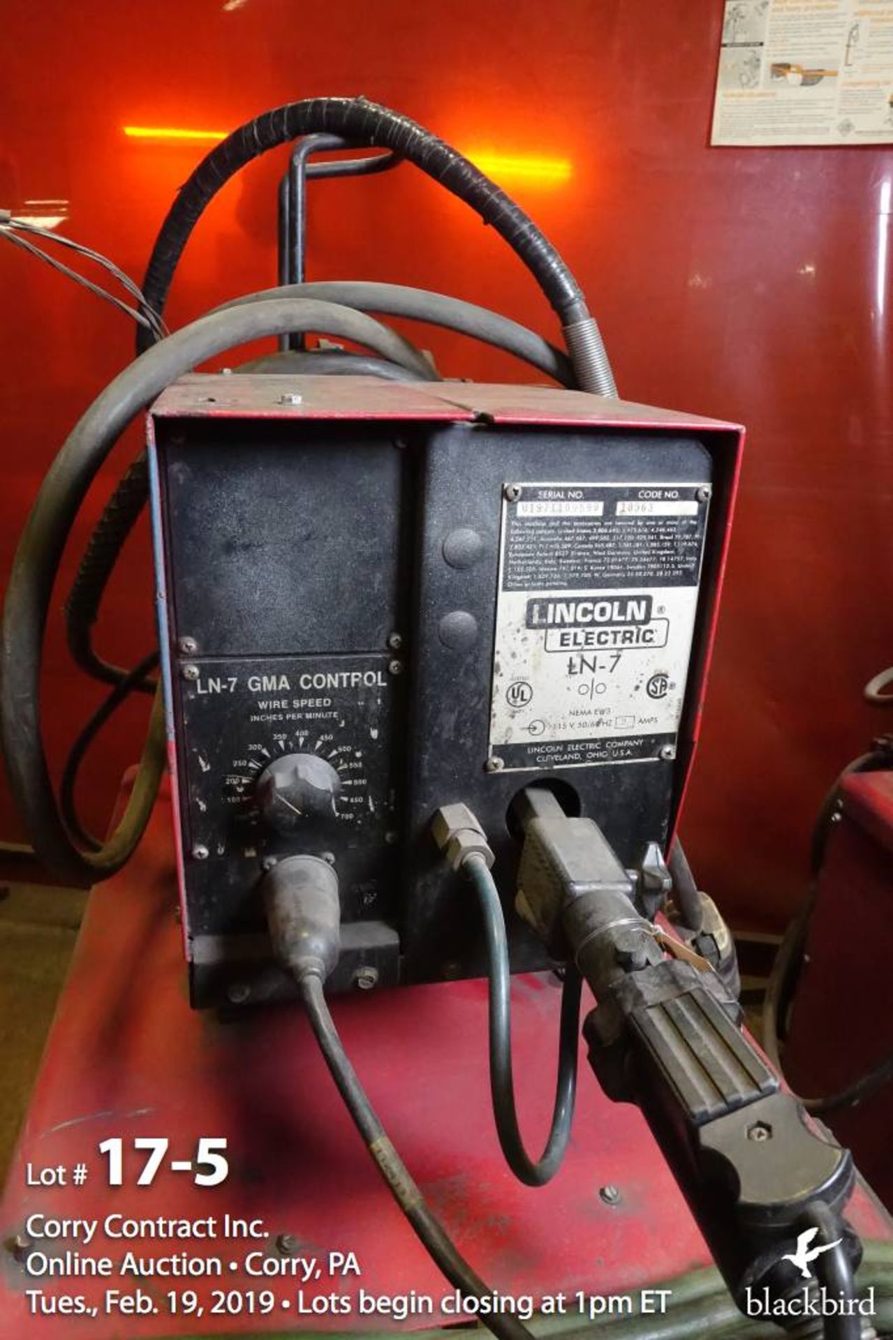 Lincoln CV-300 300 amp MIG welder (code - Image 5 of 6