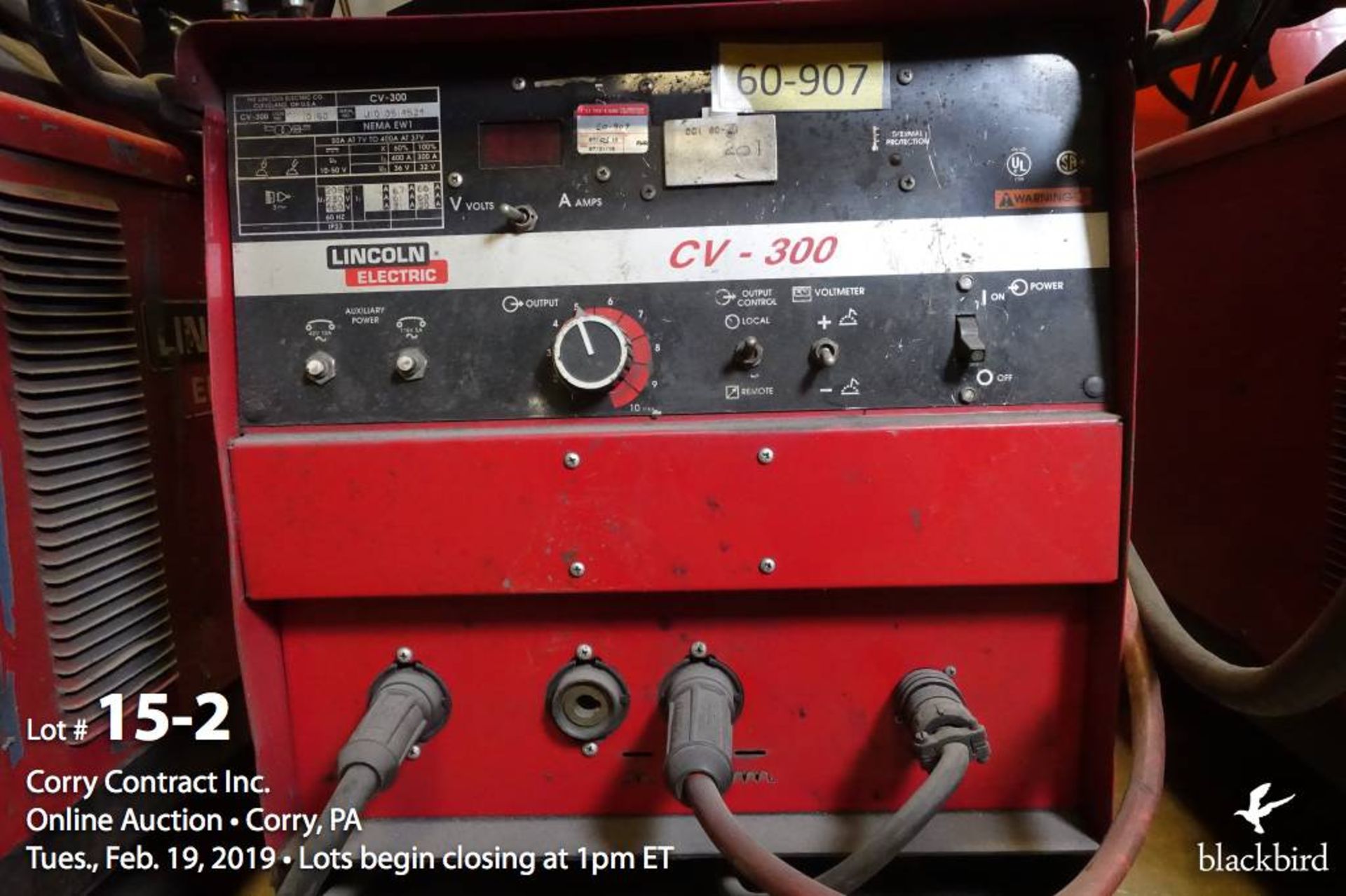 Lincoln CV-300 300 amp MIG welder (code - Image 2 of 5