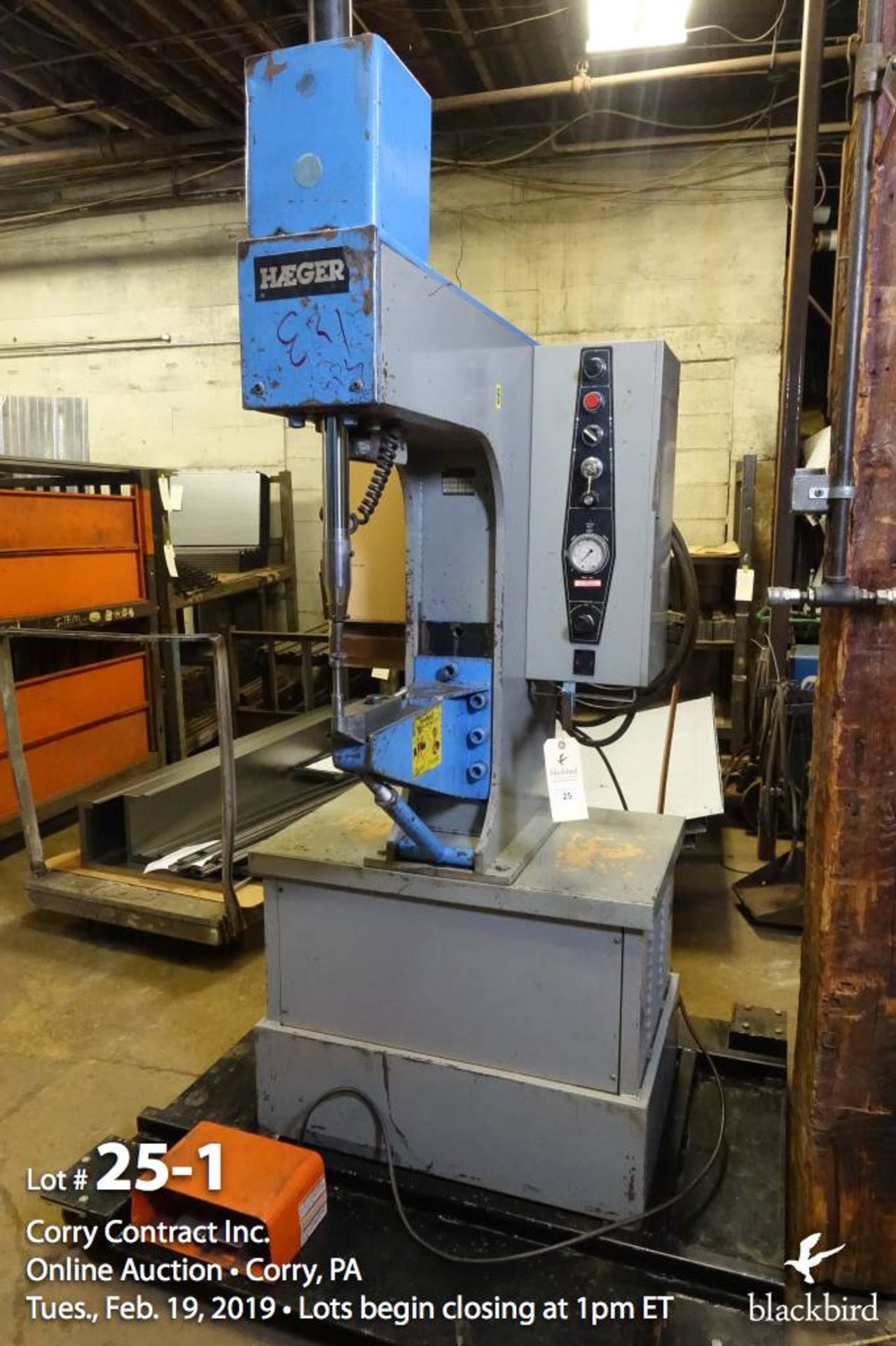 Haeger nut-sert press model HP6-C, 6 ton