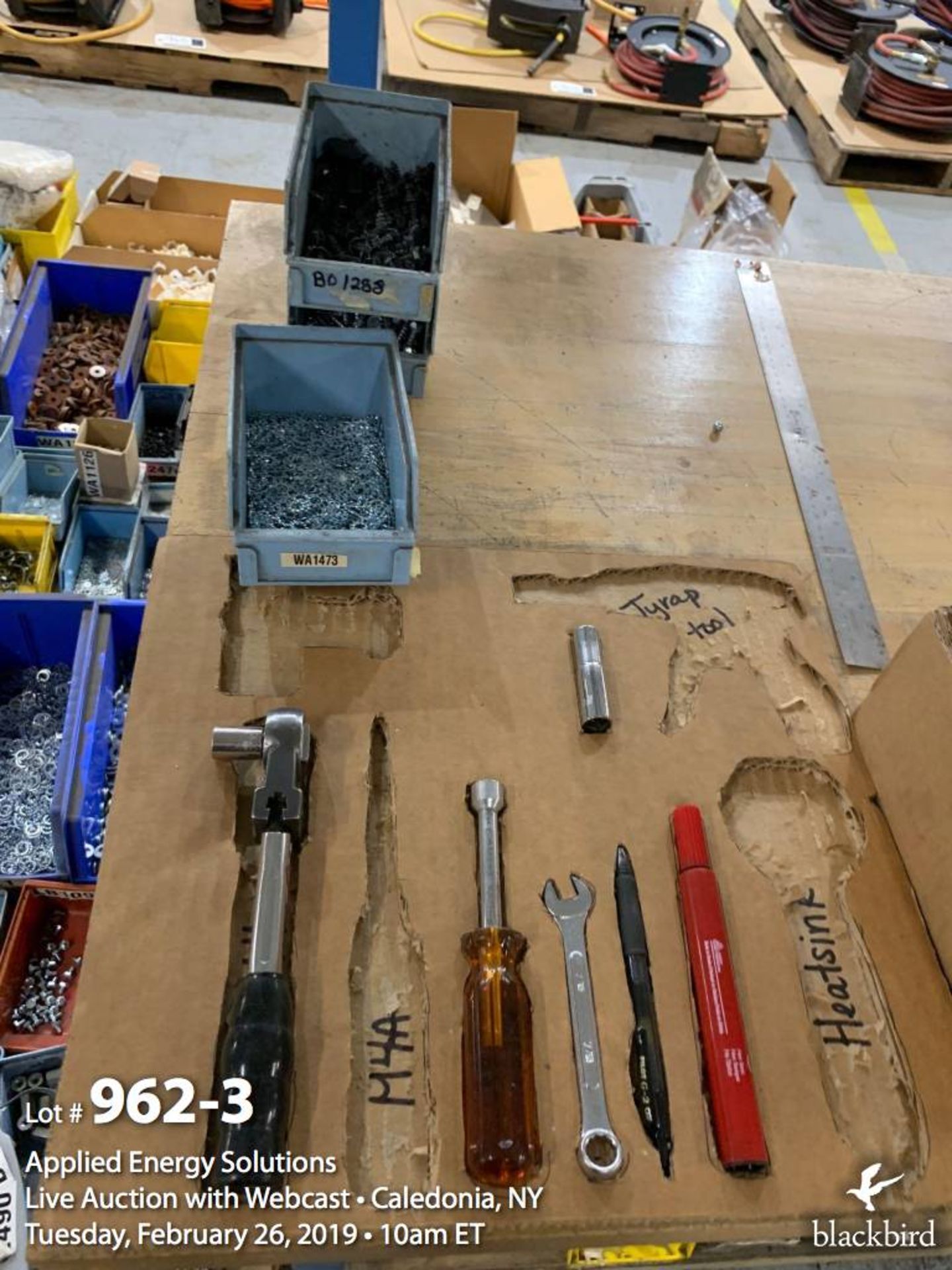 Workbench with Tools and Hardware - Image 3 of 4