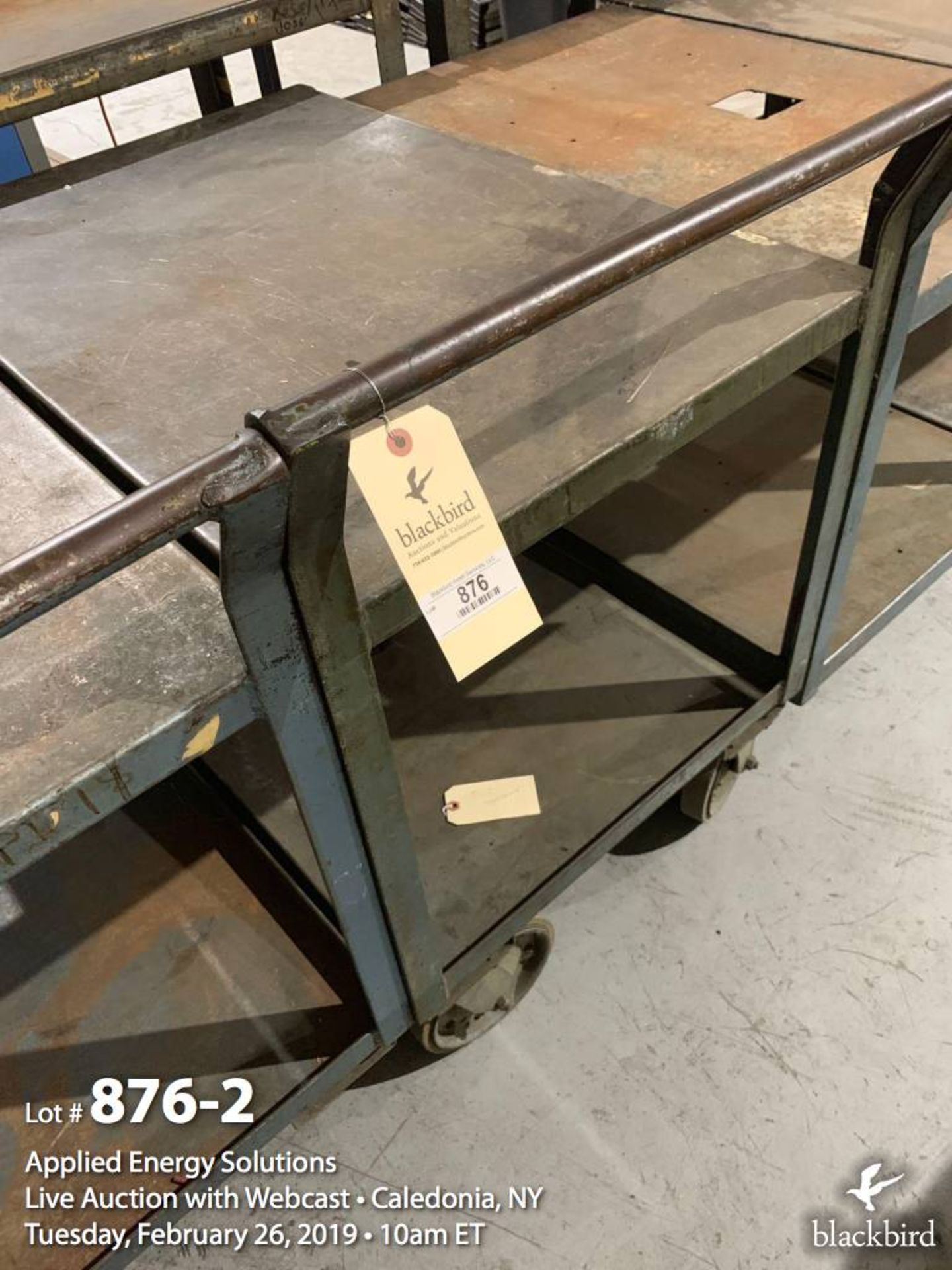 Factory Cart with 2 Shelves and Handle - Image 2 of 2