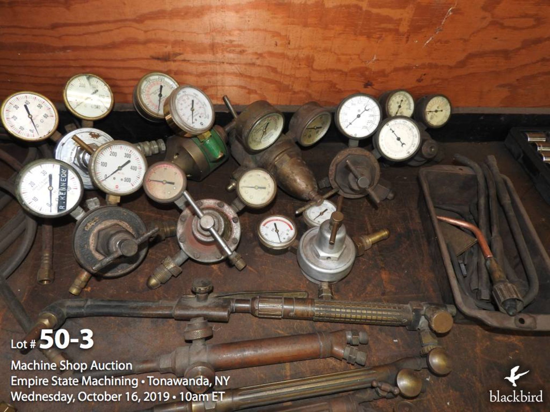 Lot of torch handles, cutting torches, welding, regulators, hose, MIG parts - Image 3 of 6