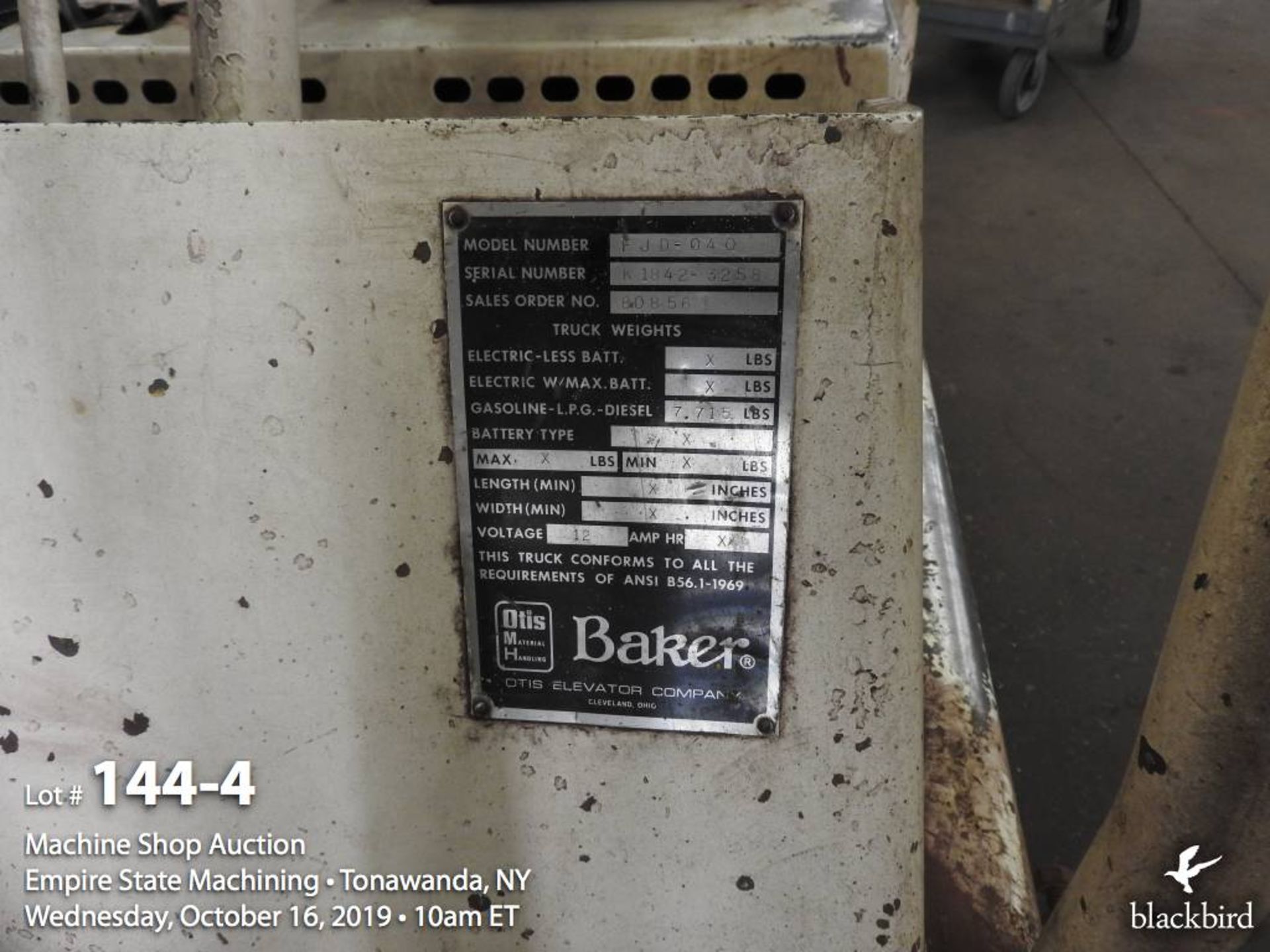 Baker FJD-040 3000 lb propane forklift - Image 4 of 5