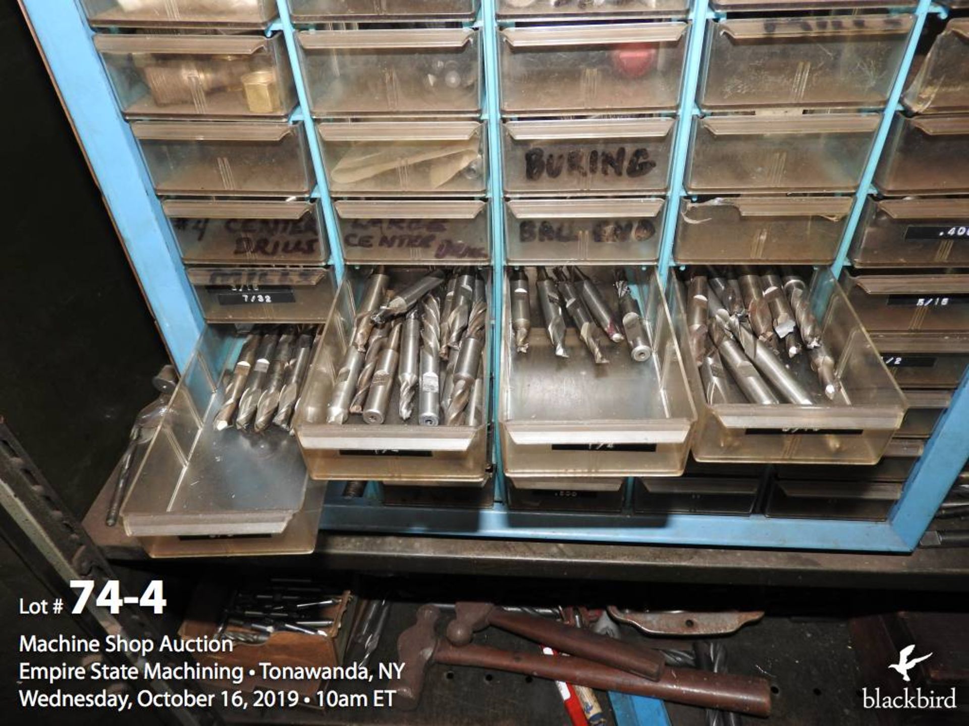 Cabinet with drills, cutters, tools, adaptors and parts - Image 4 of 7