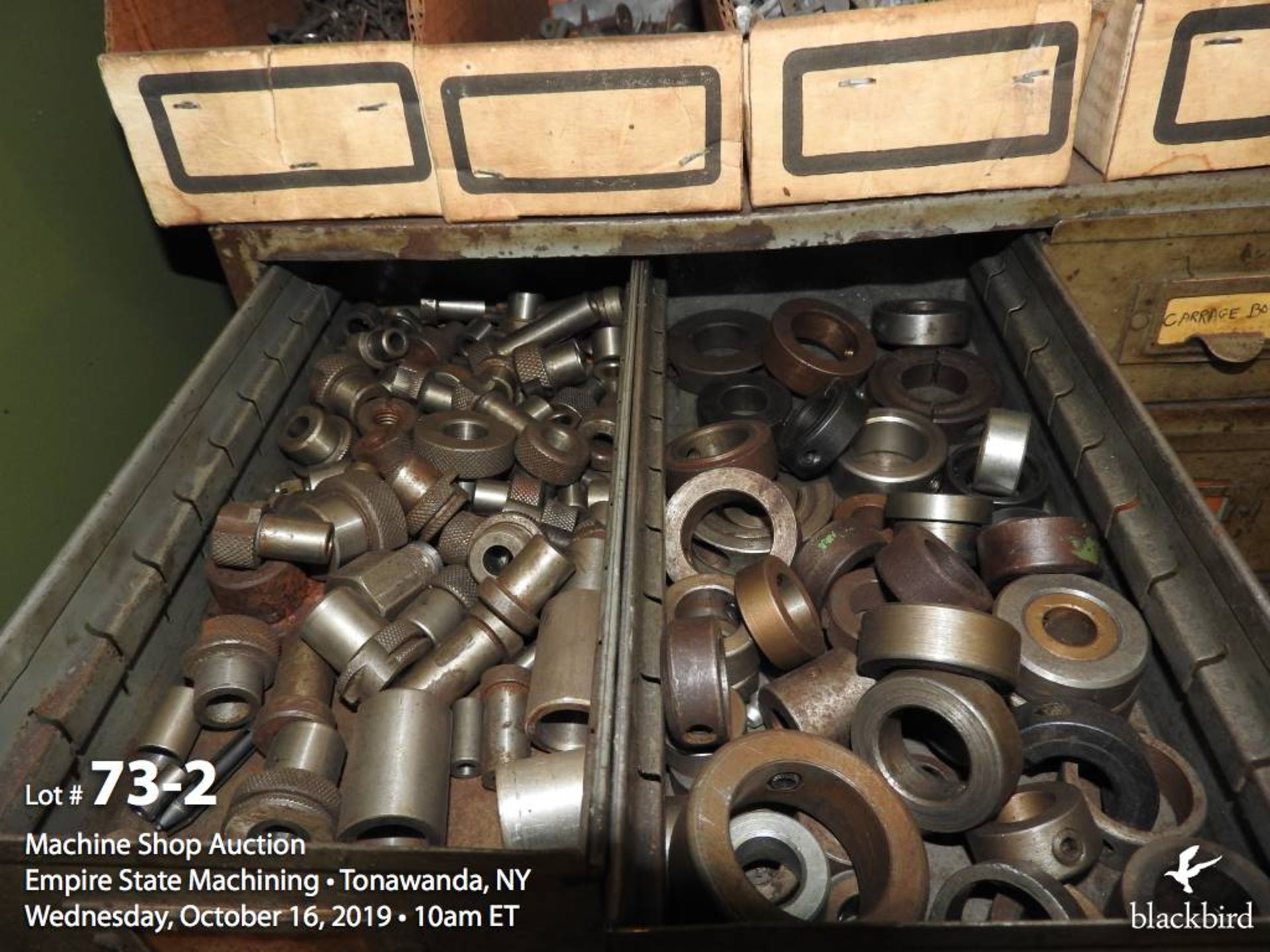 Steel-drawer cabinet and table with miscellaneous hardware - Image 2 of 7