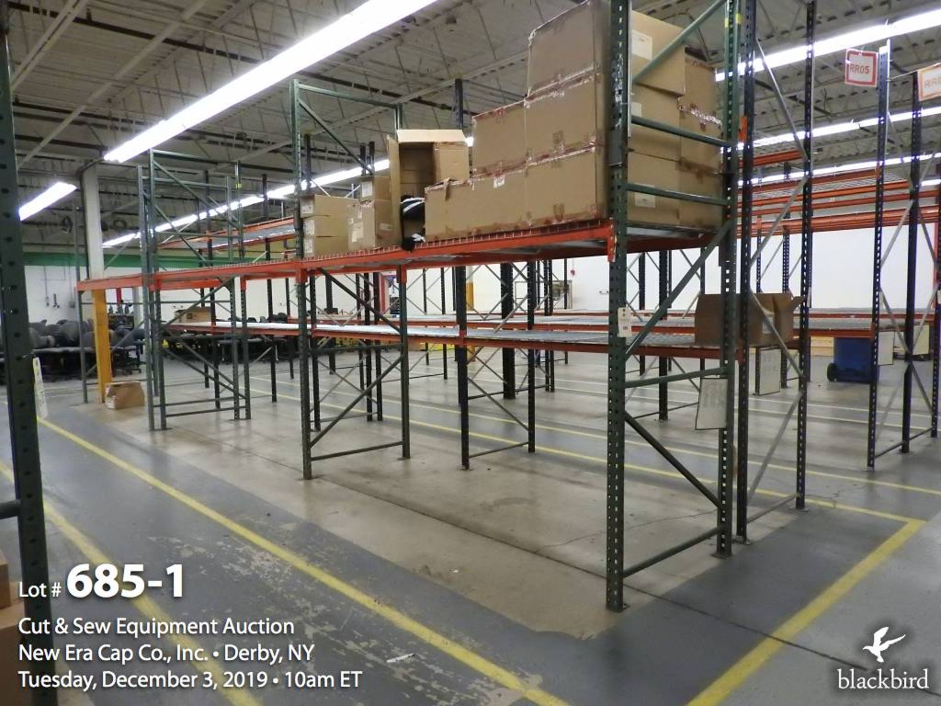9 Sections pallet racking, 10' x 42" x 11' with wire shelves, bid per section - 9x the money