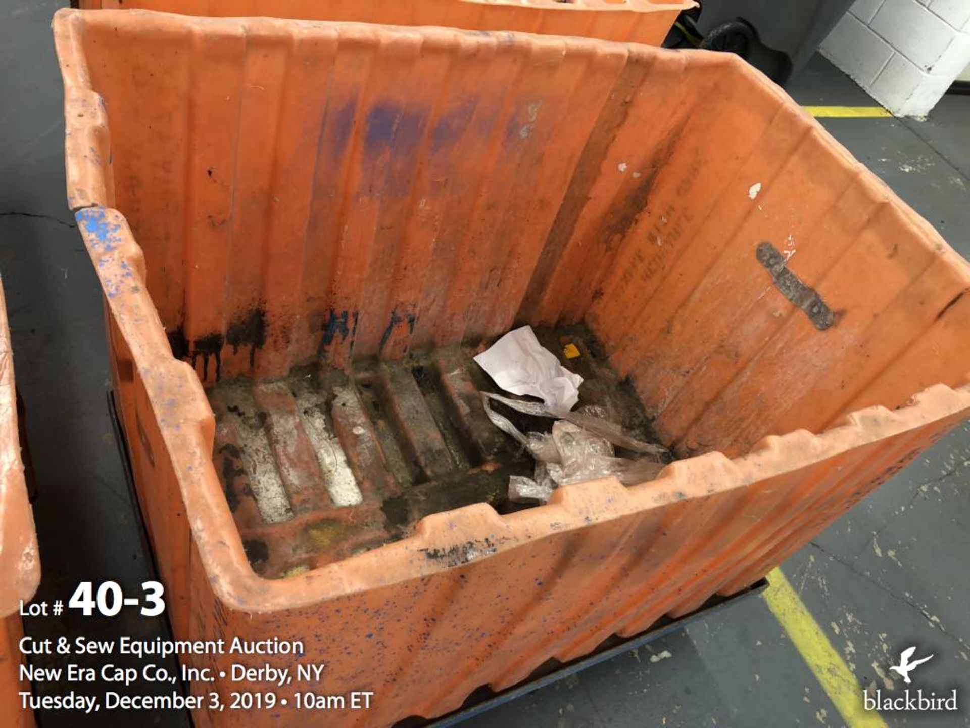 (2) Orange bin carts - Image 3 of 3