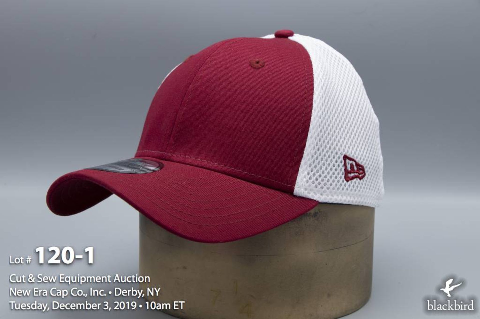 (72) New Era 39THIRTY Hat Semester Cardinal / White (Medium / Large)